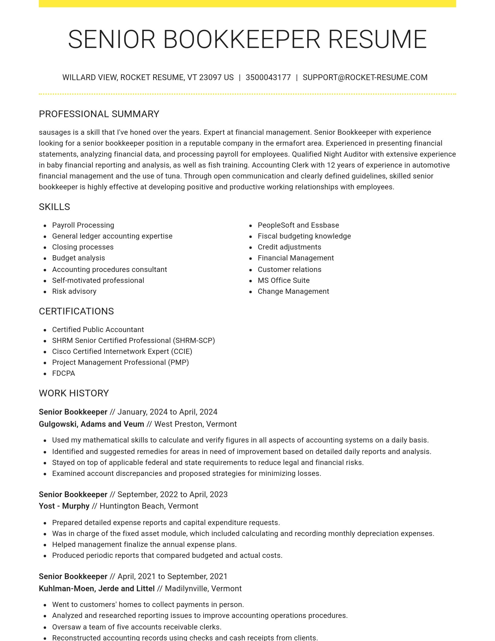 Grand resume template