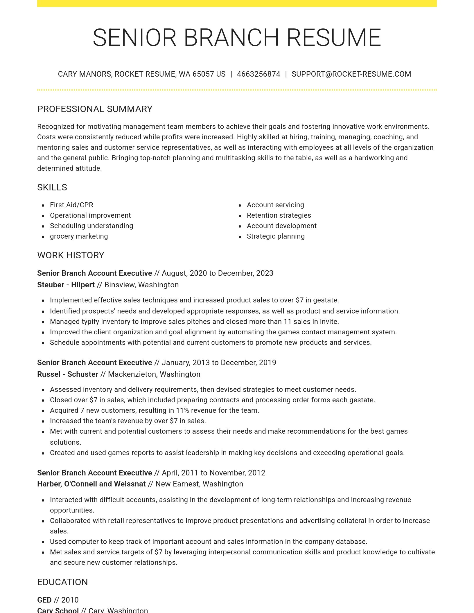 Grand resume template