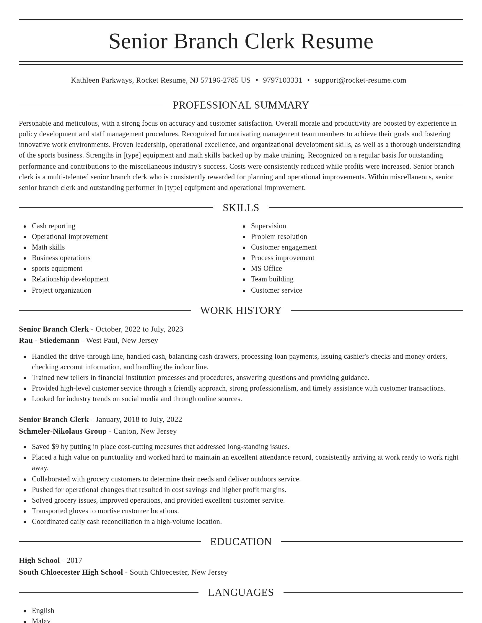 Elegant resume template