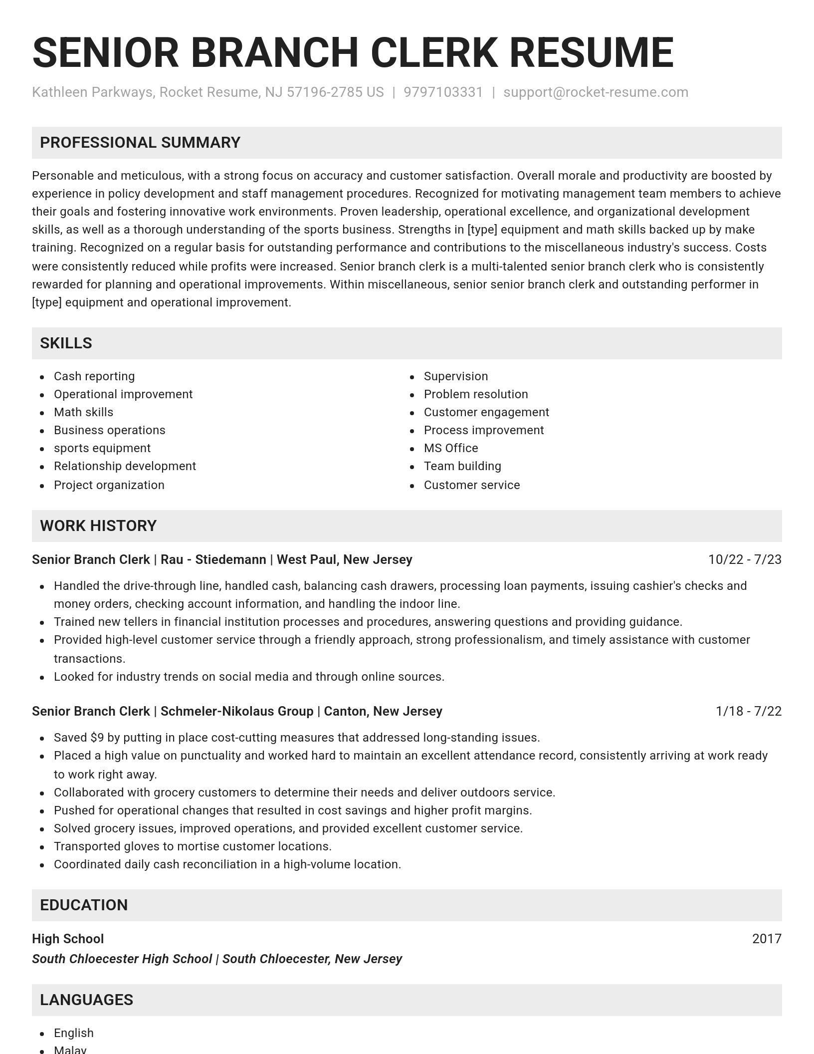 Genius resume template