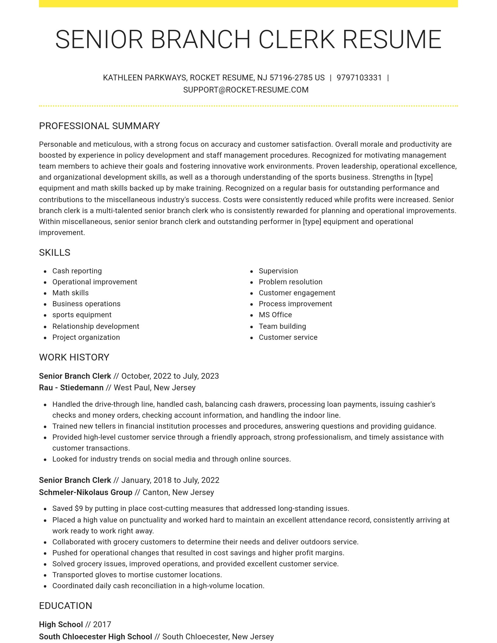 Grand resume template