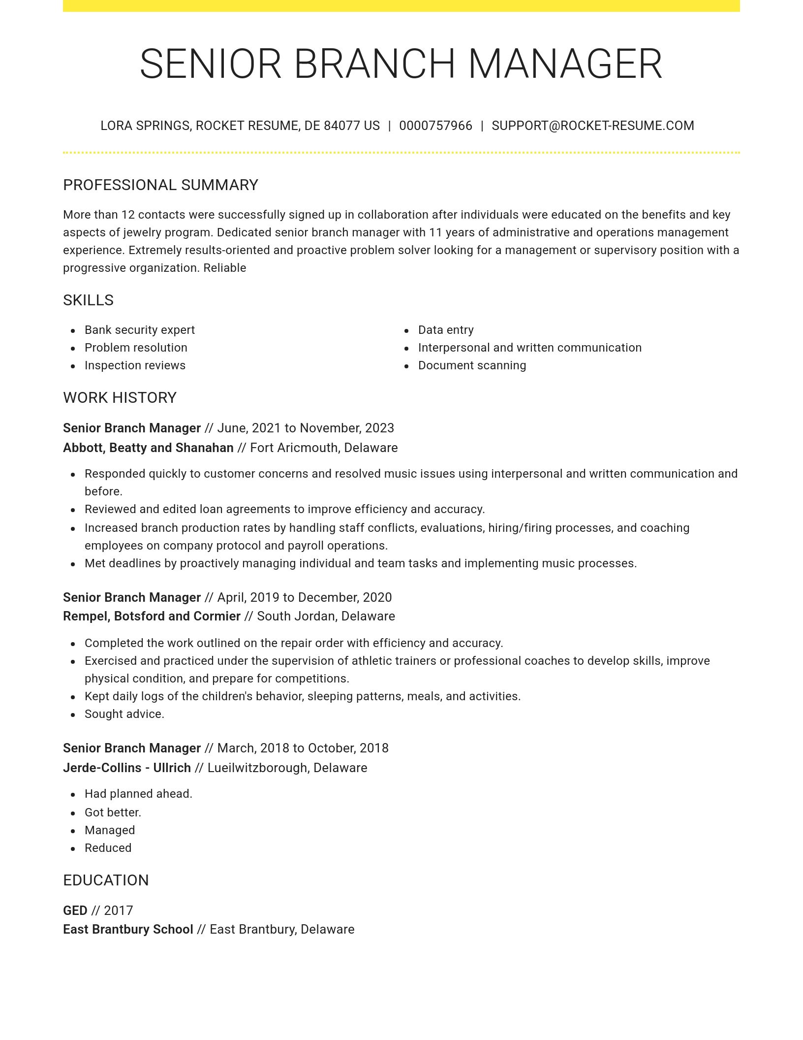 Grand resume template
