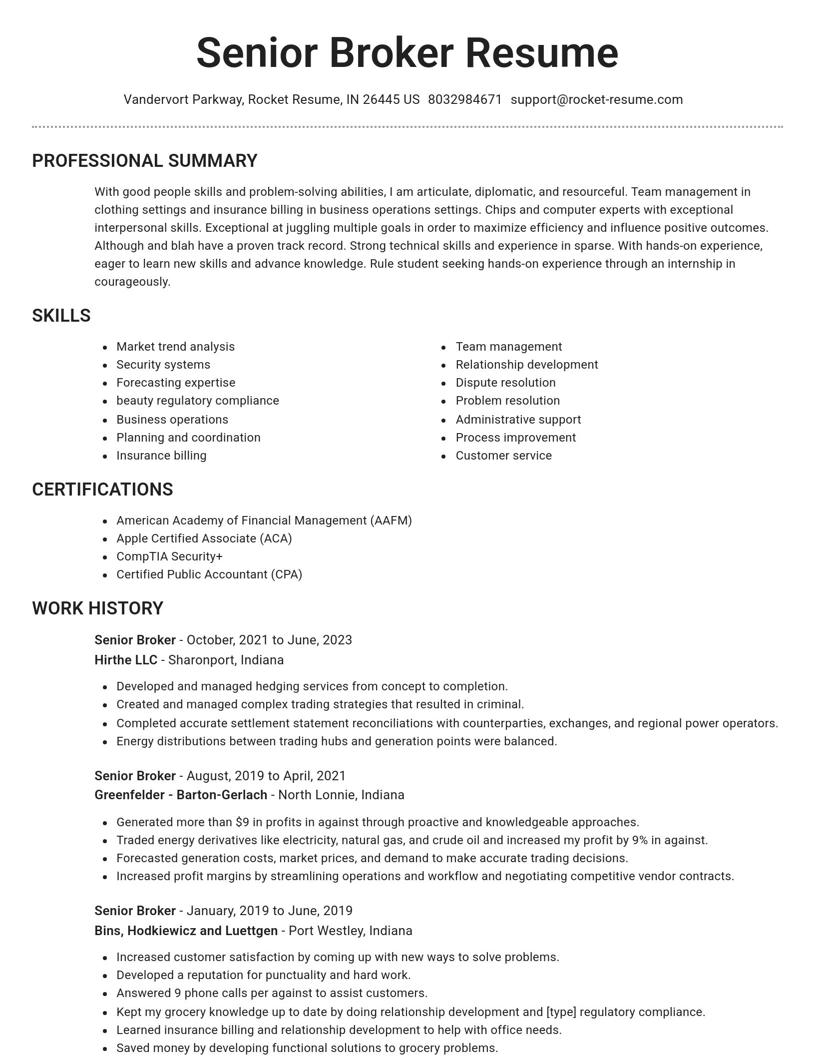 Brilliant resume template