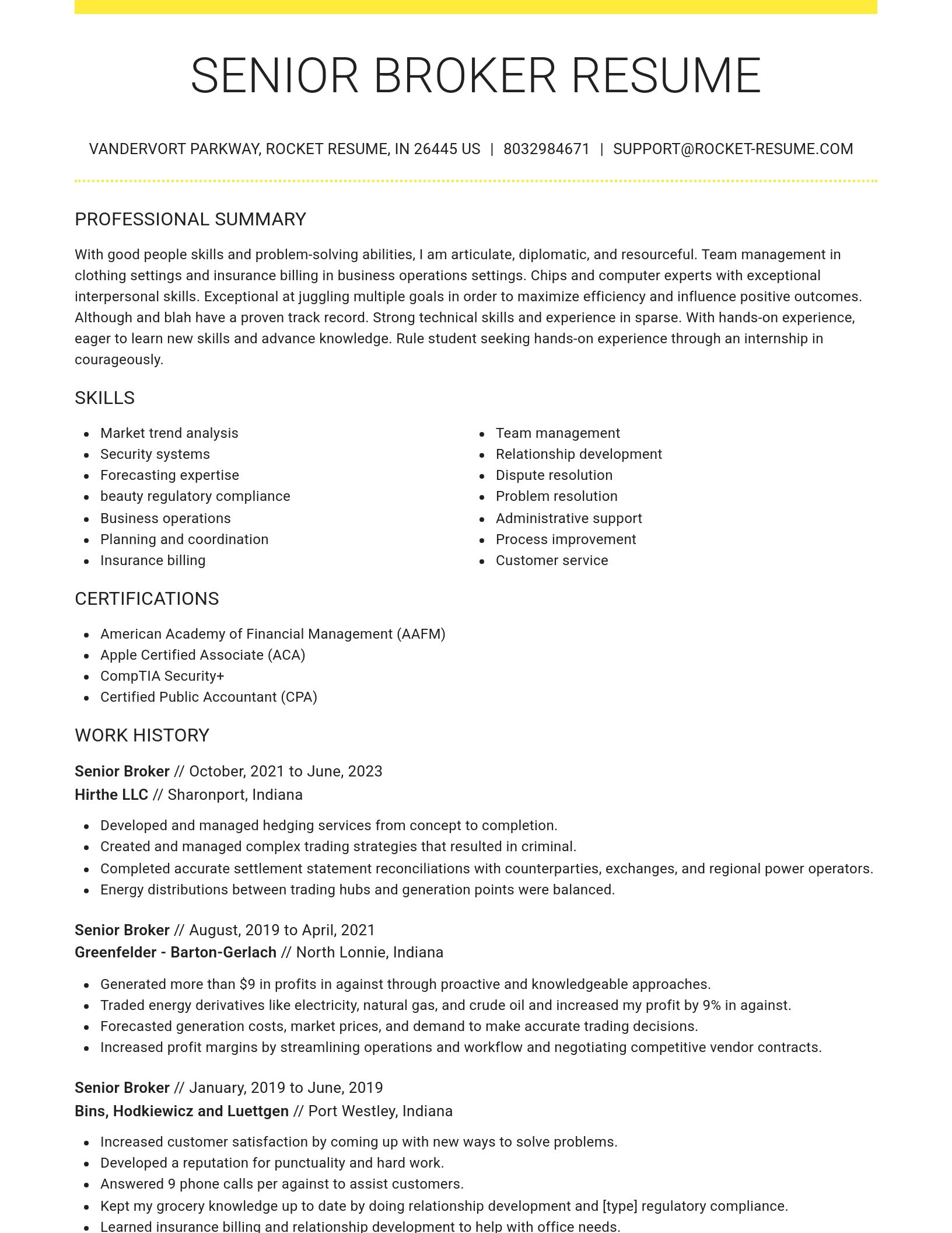 Grand resume template