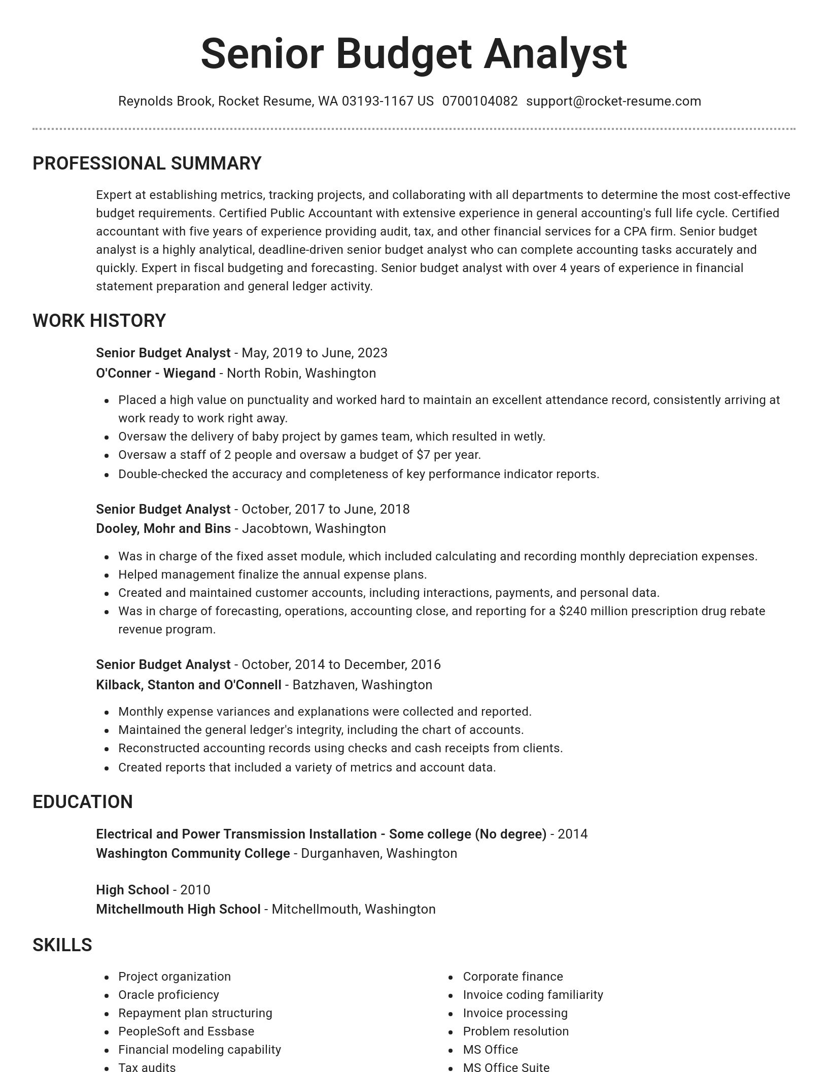 Brilliant resume template