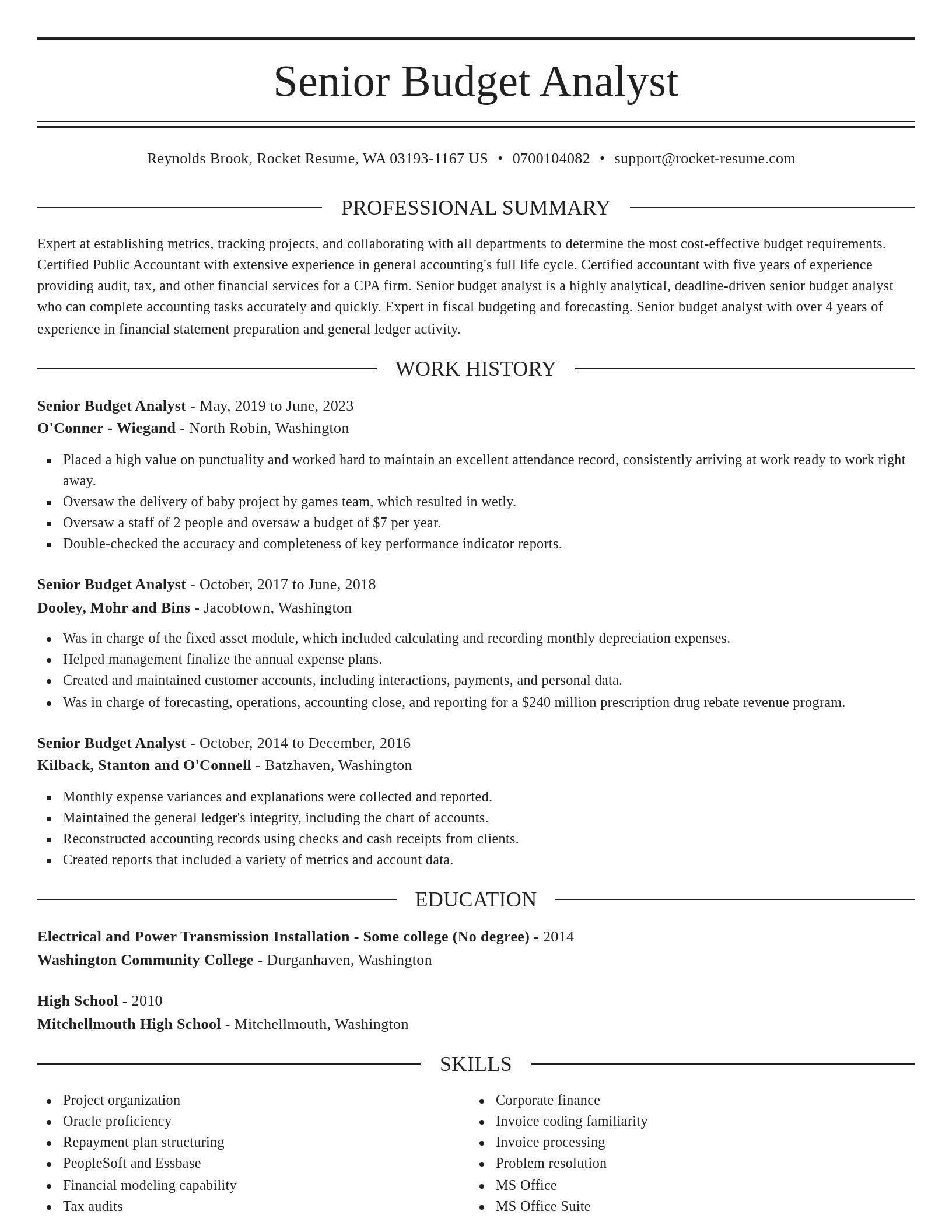 Elegant resume template