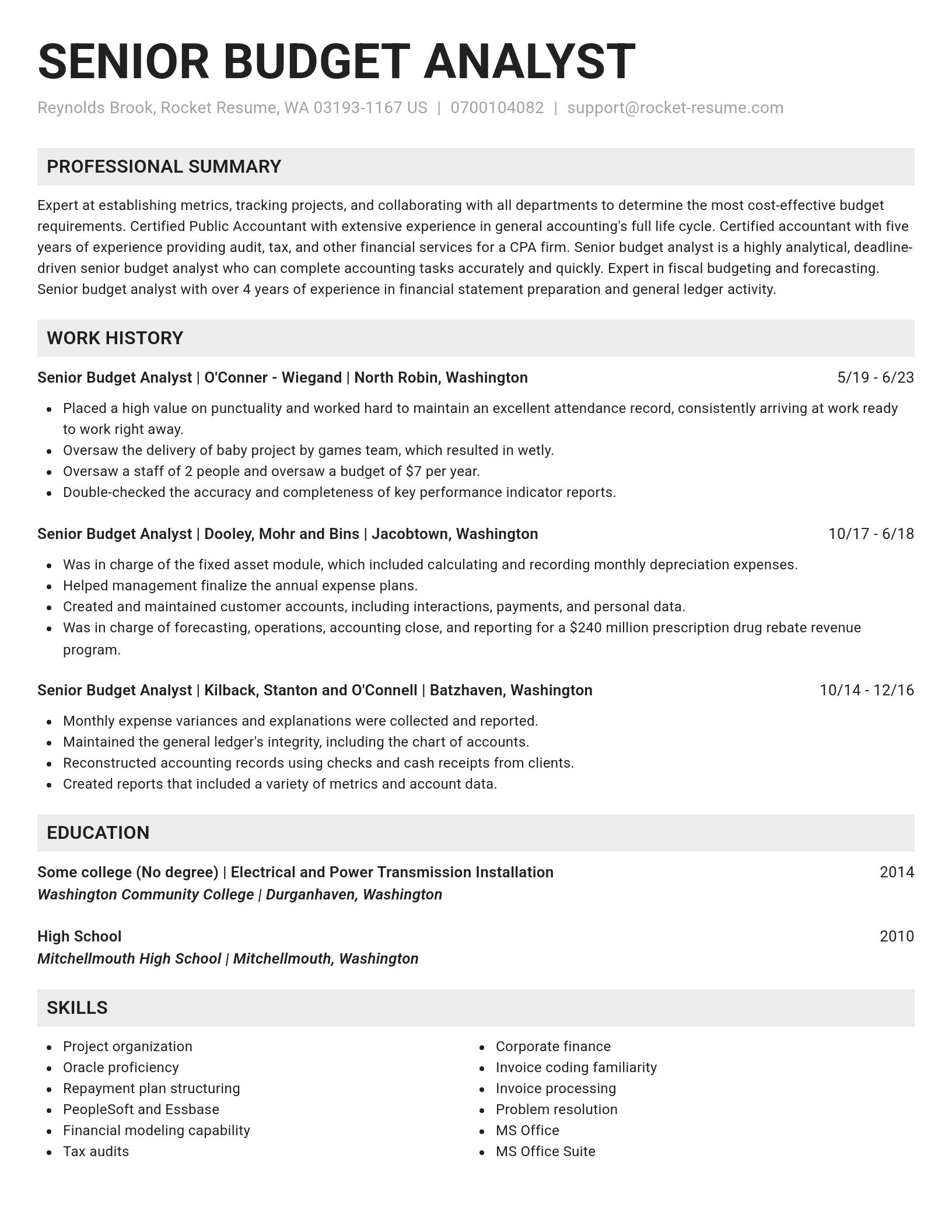 Genius resume template