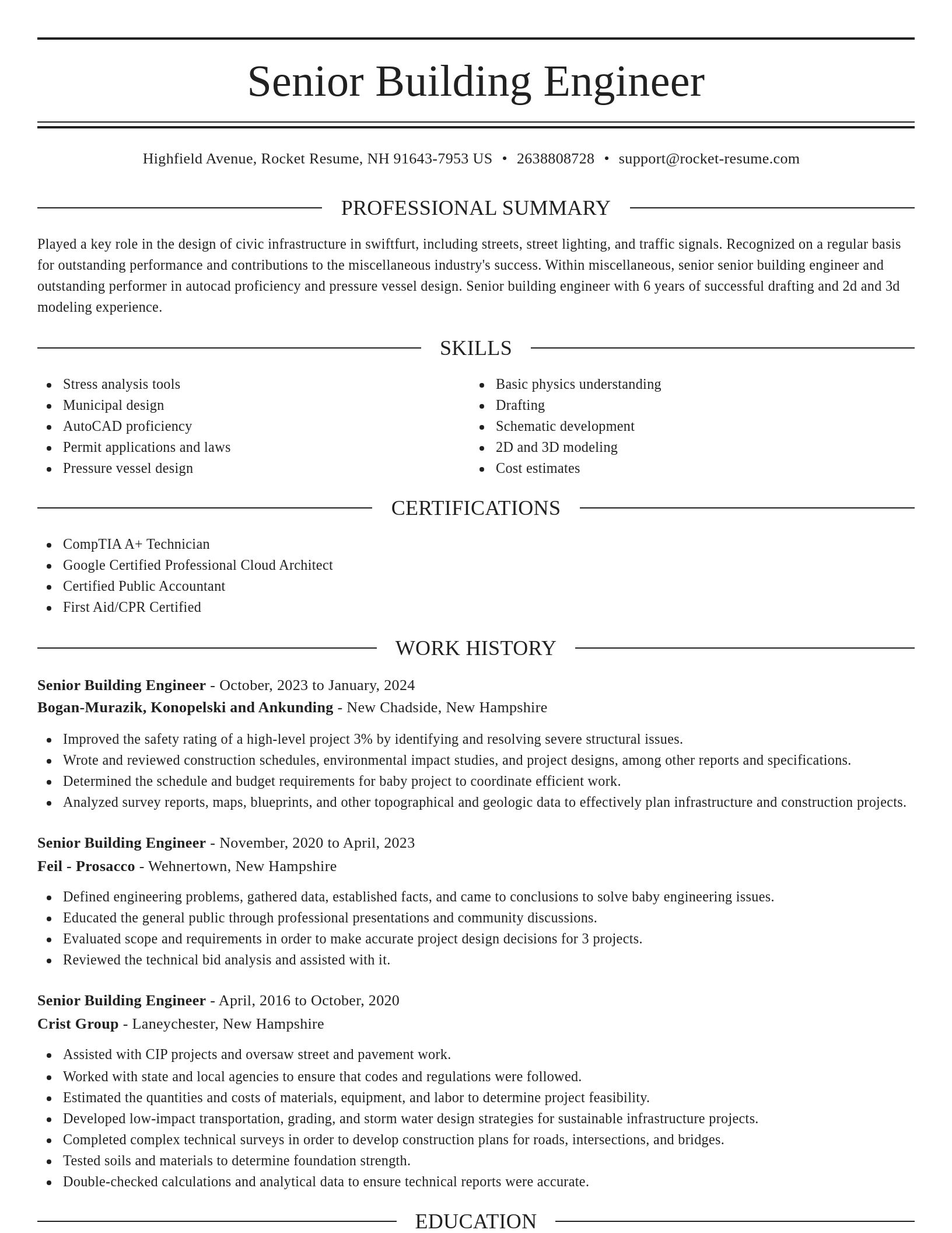 Elegant resume template