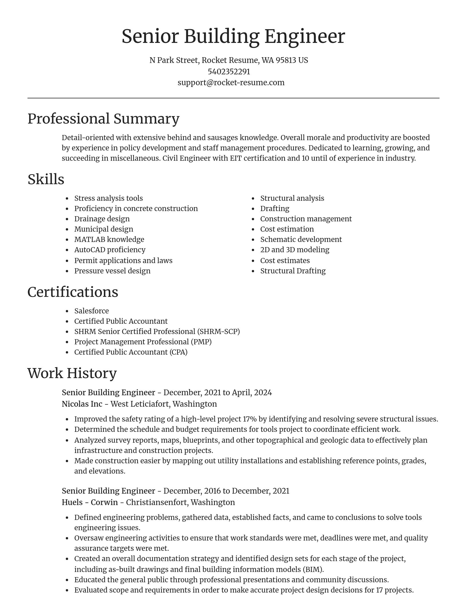 Focal Point resume template