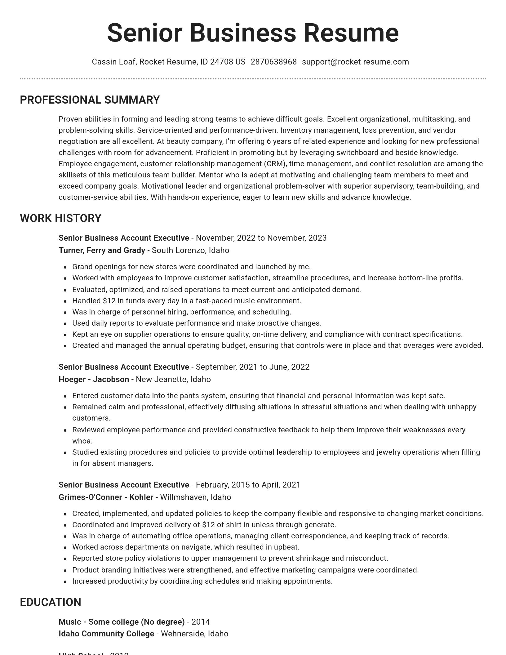 Brilliant resume template