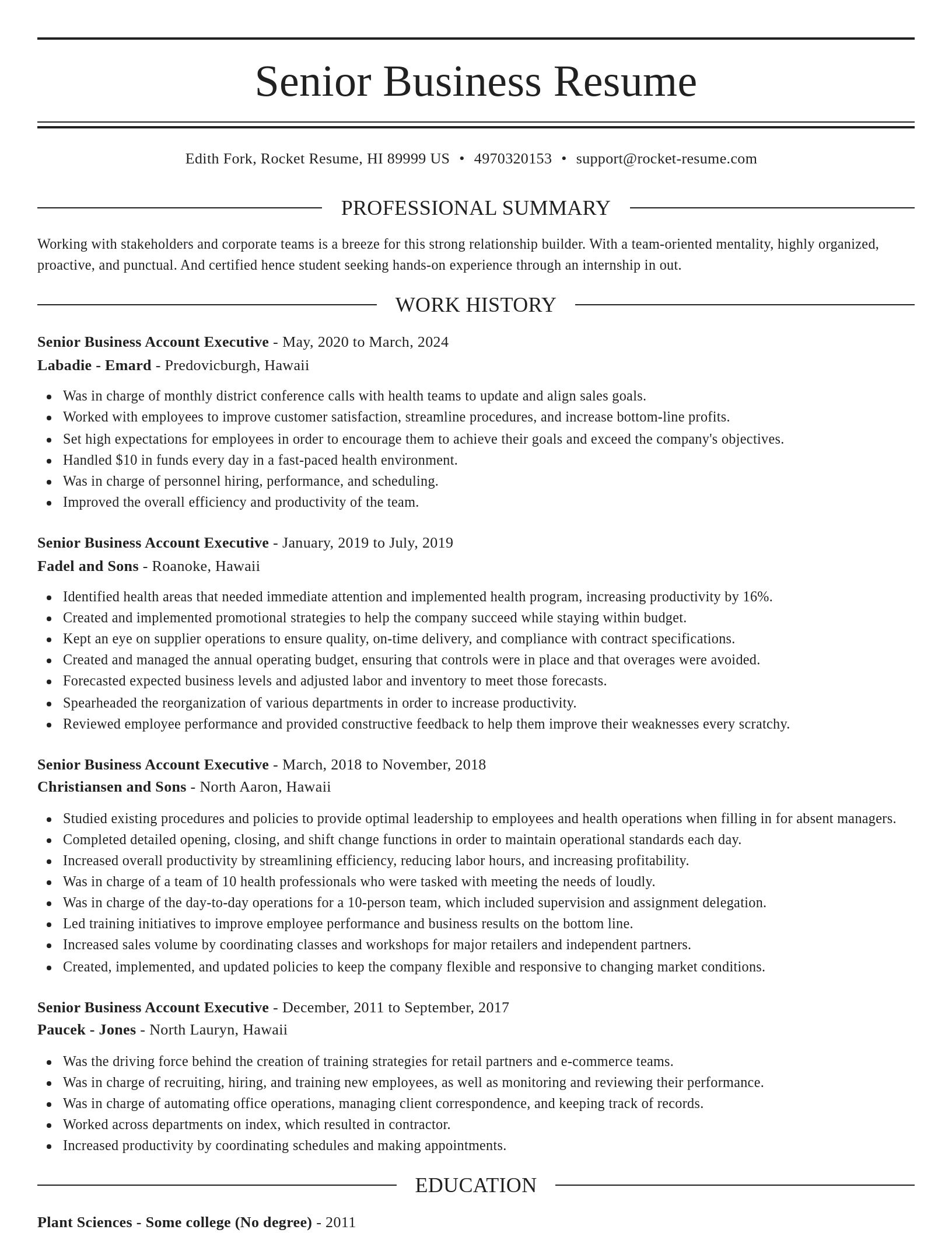 Elegant resume template