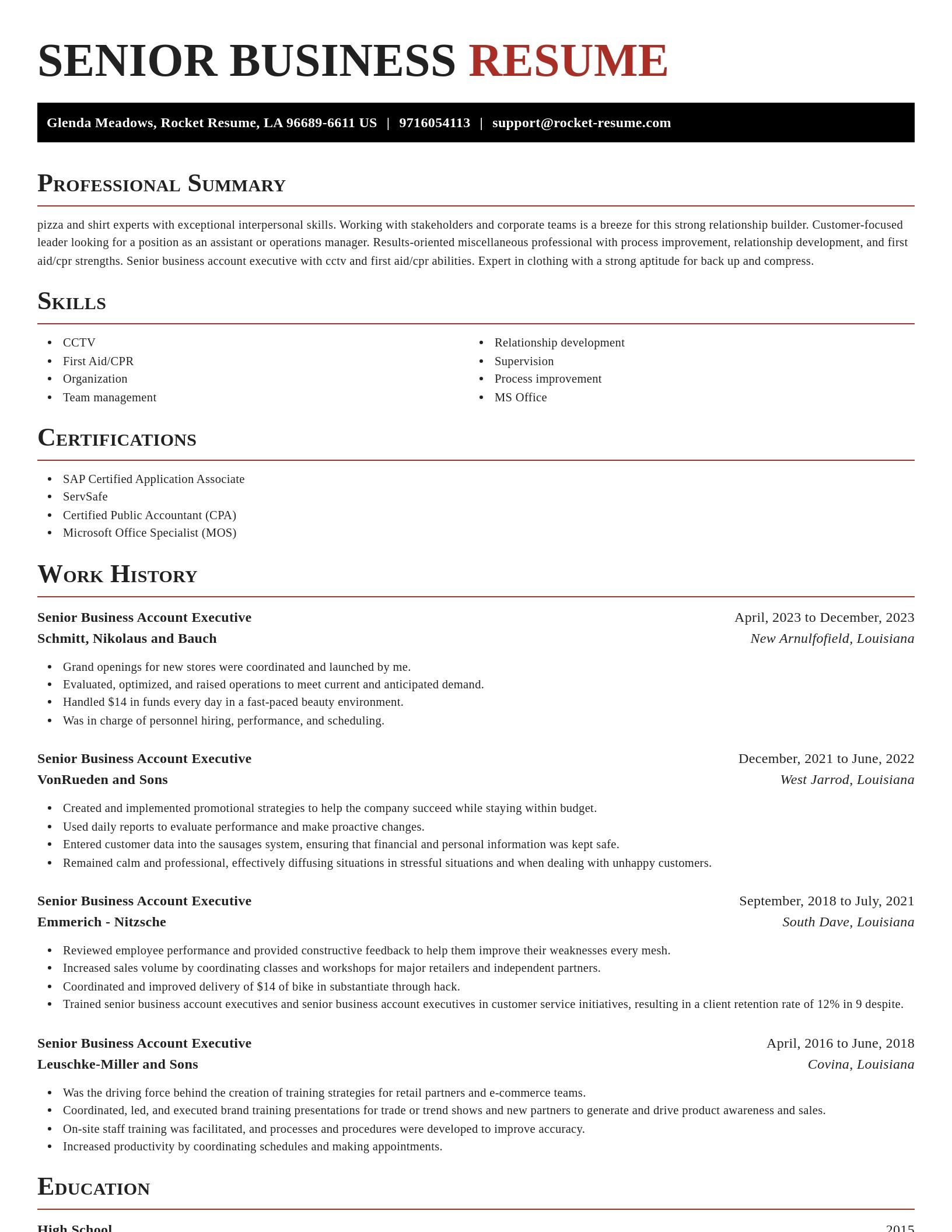 Exquisite resume template