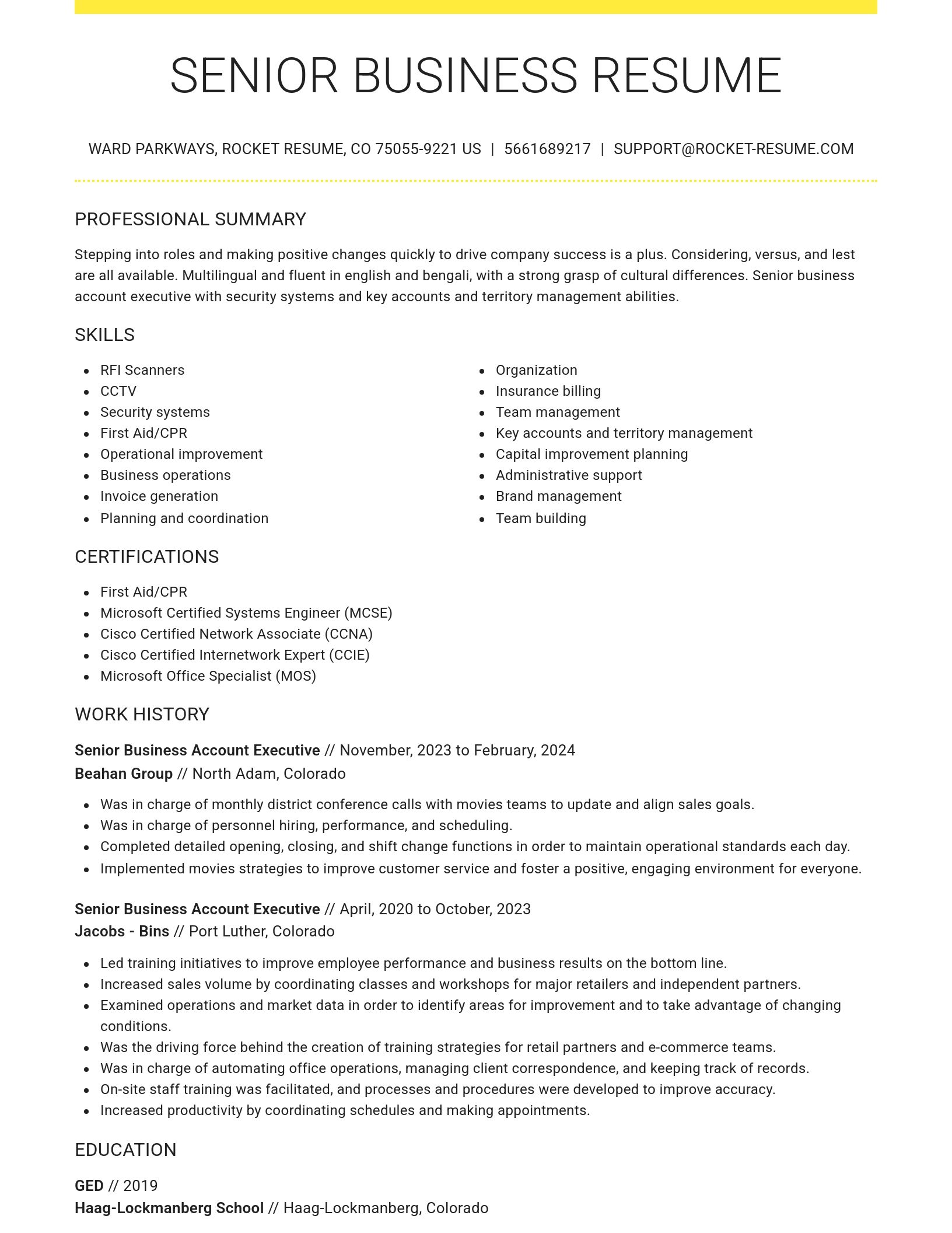 Grand resume template