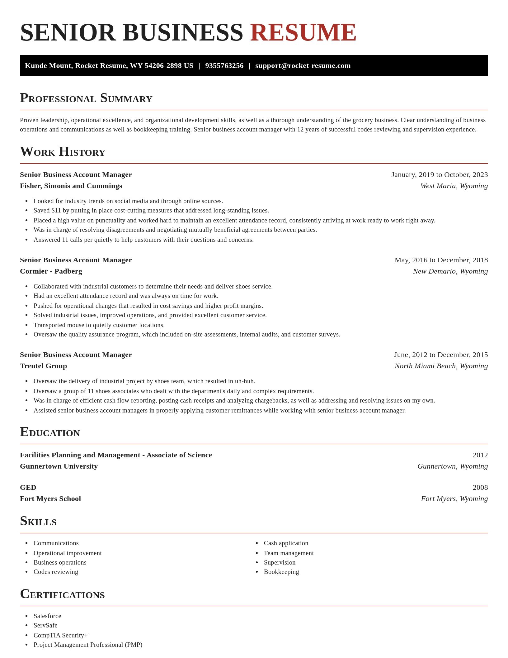 Exquisite resume template