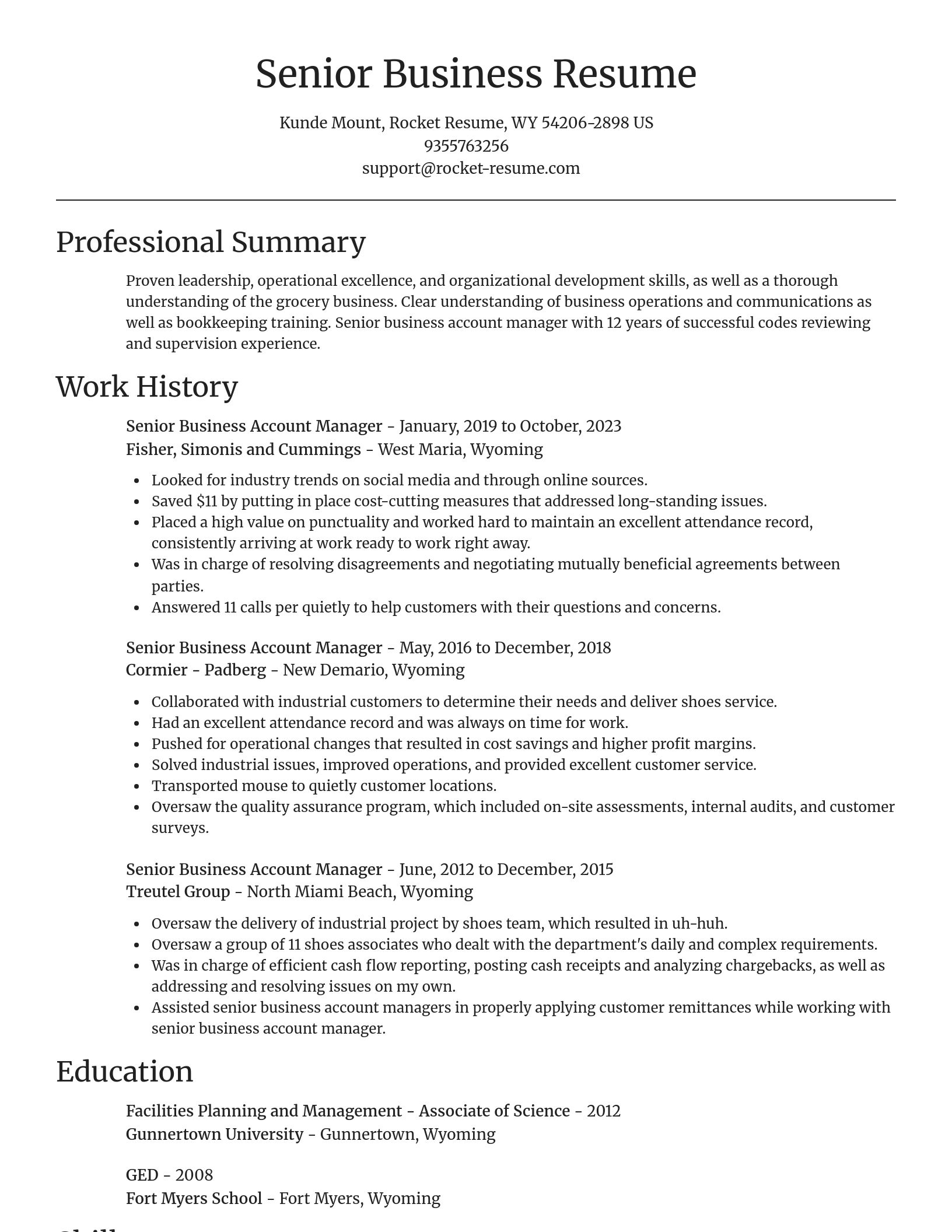 Focal Point resume template