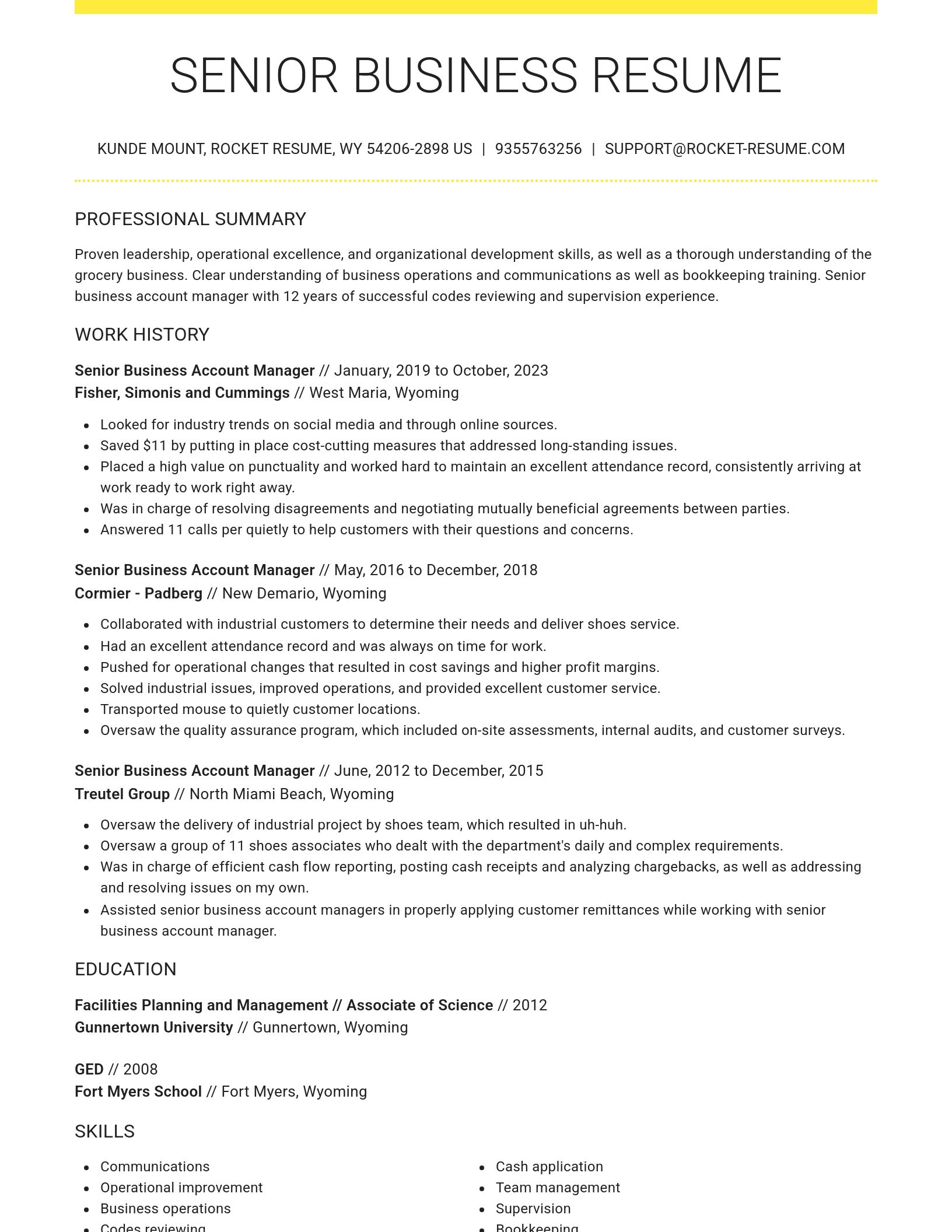 Grand resume template