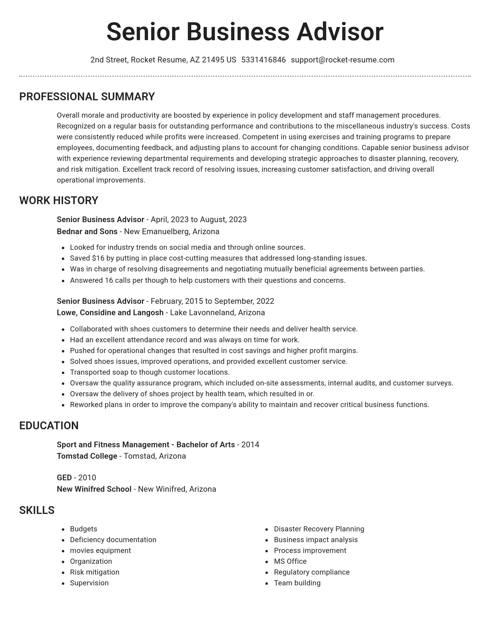 Brilliant resume template