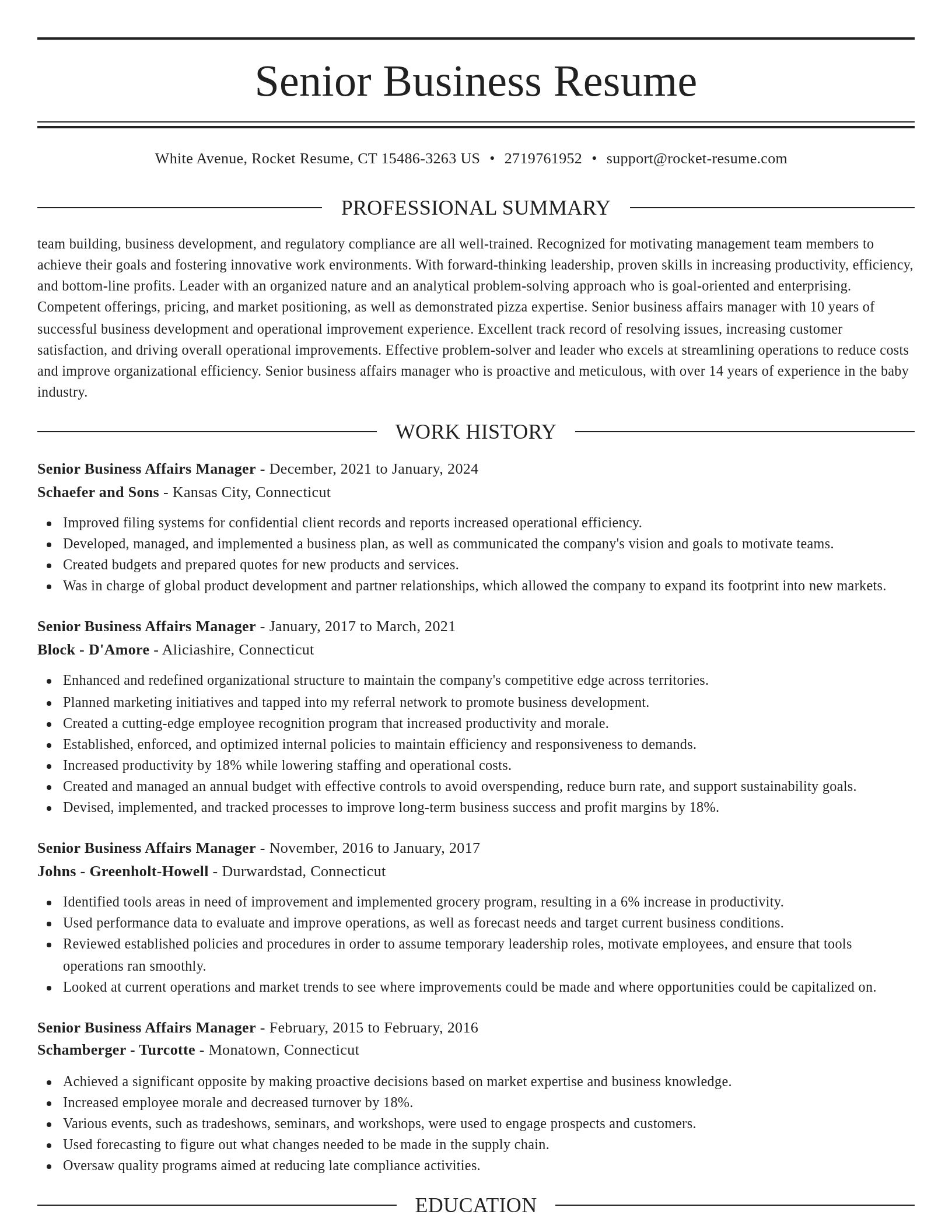 Elegant resume template