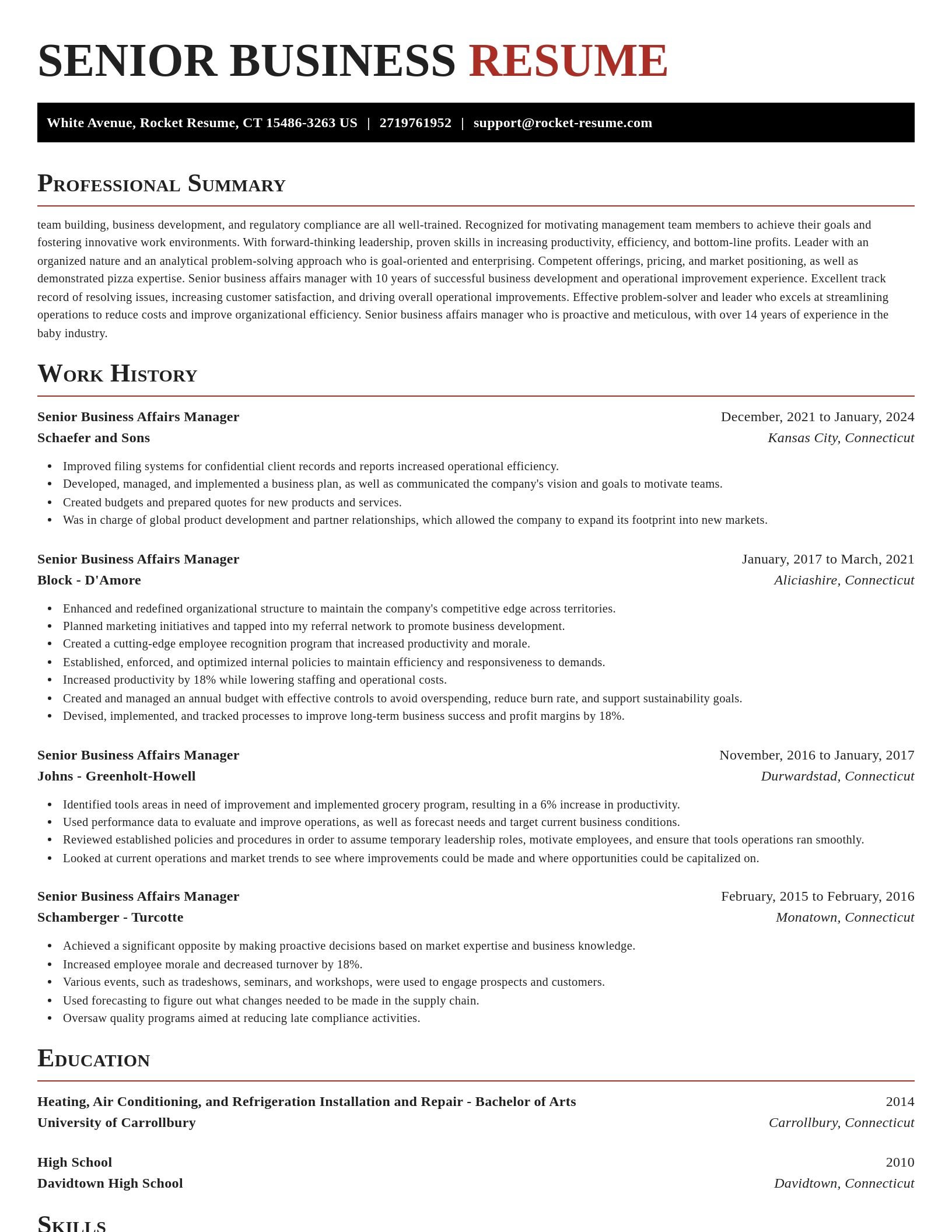 Exquisite resume template