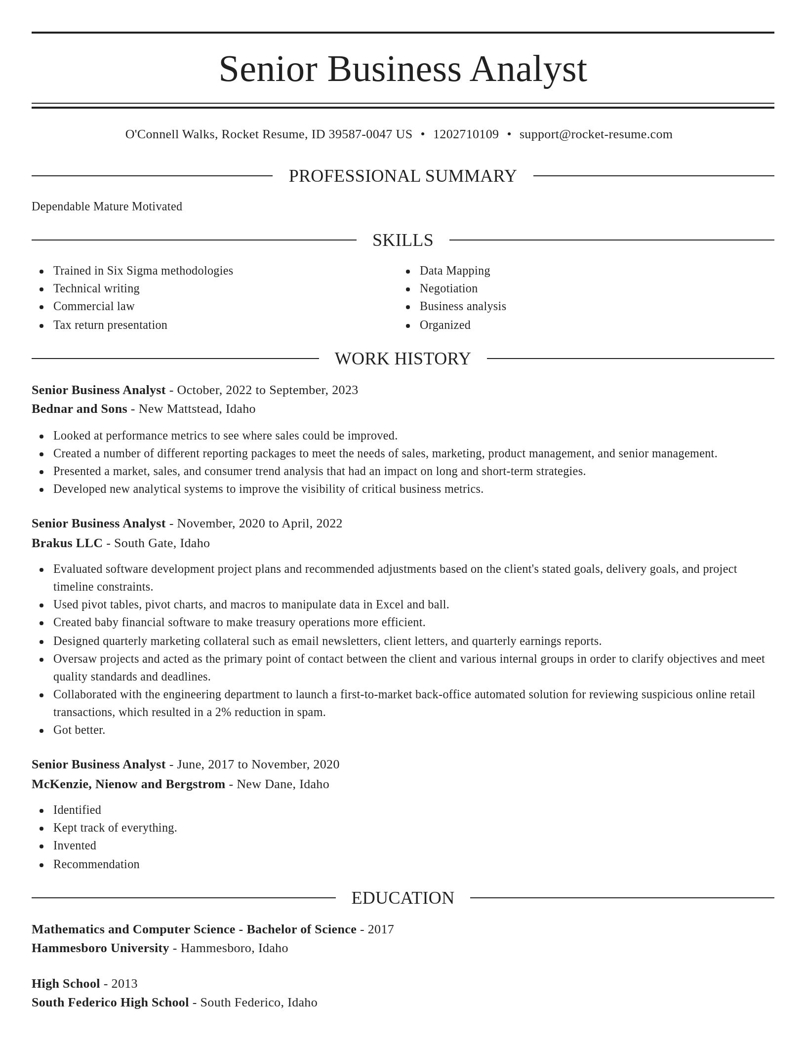 Elegant resume template