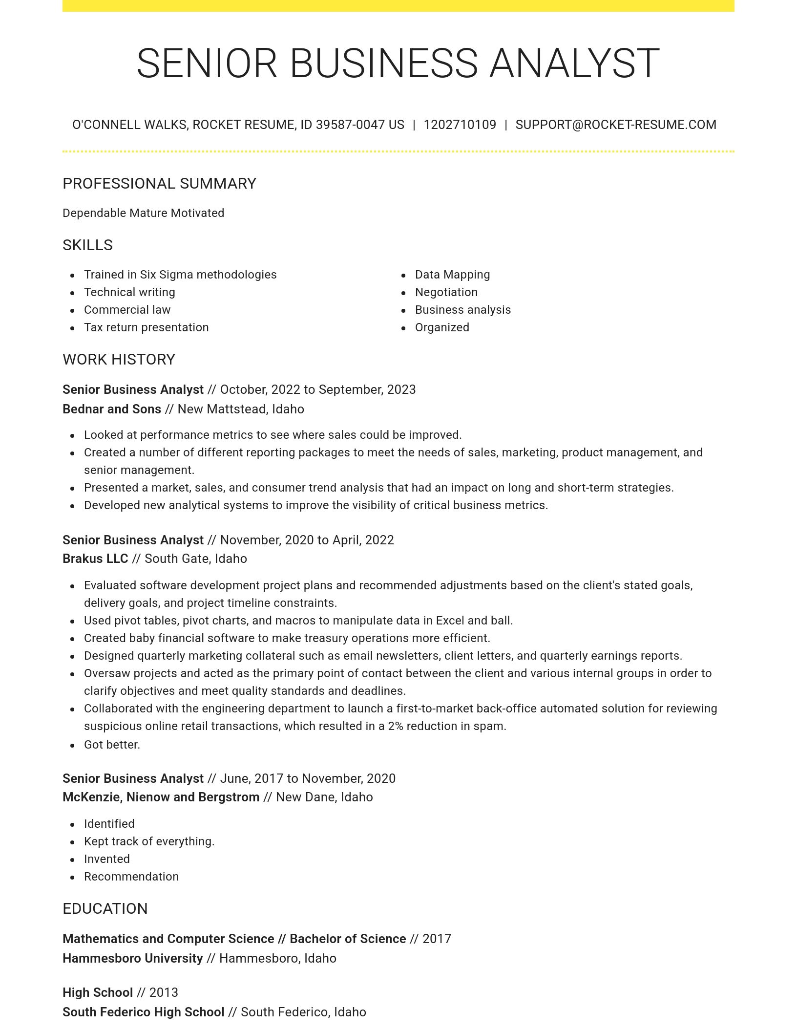Grand resume template