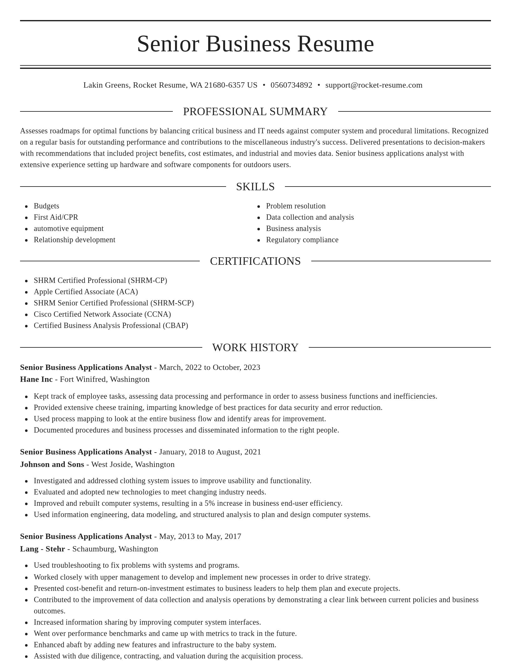Elegant resume template