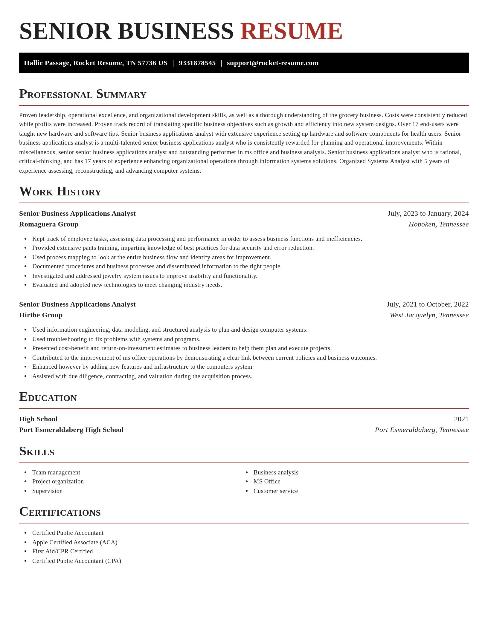 Exquisite resume template