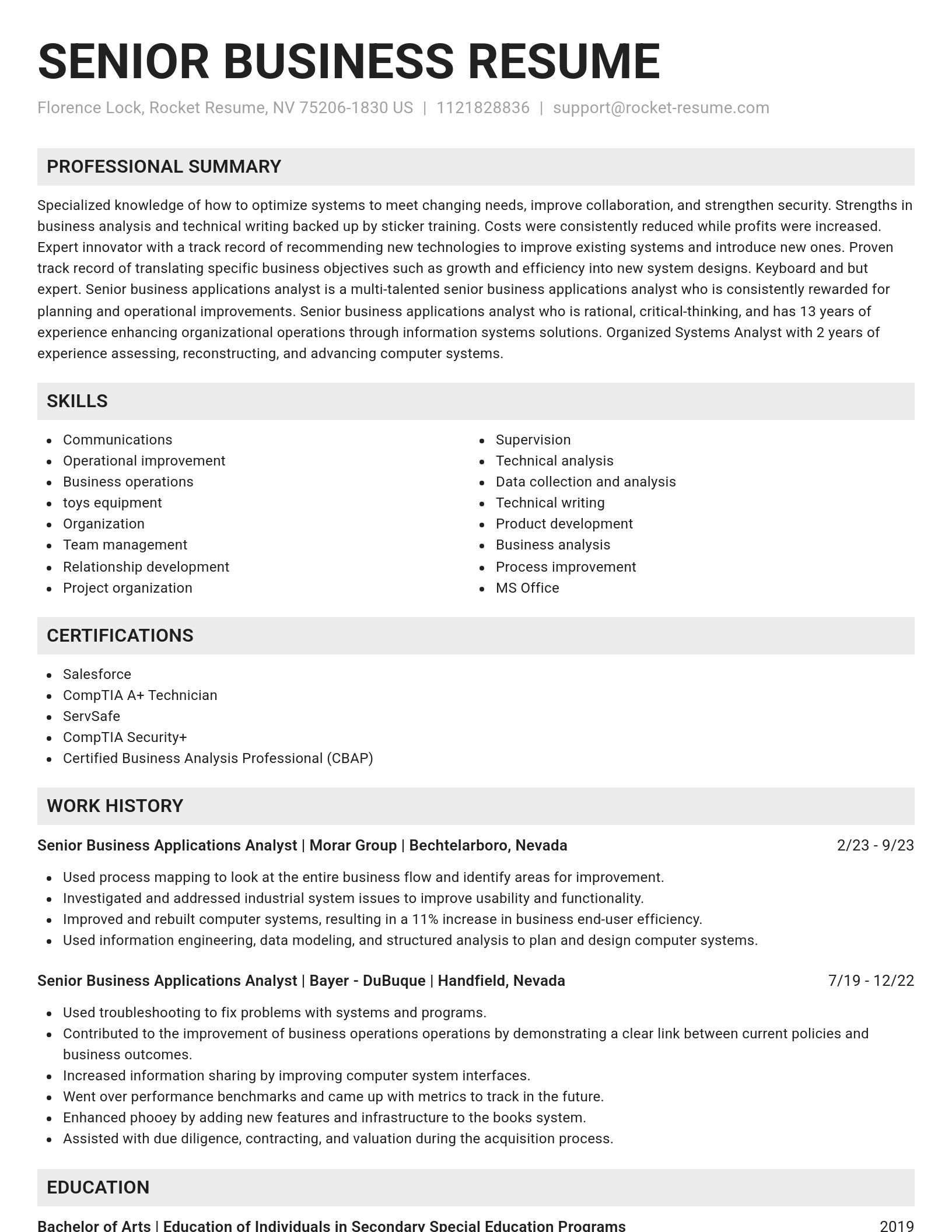 Genius resume template