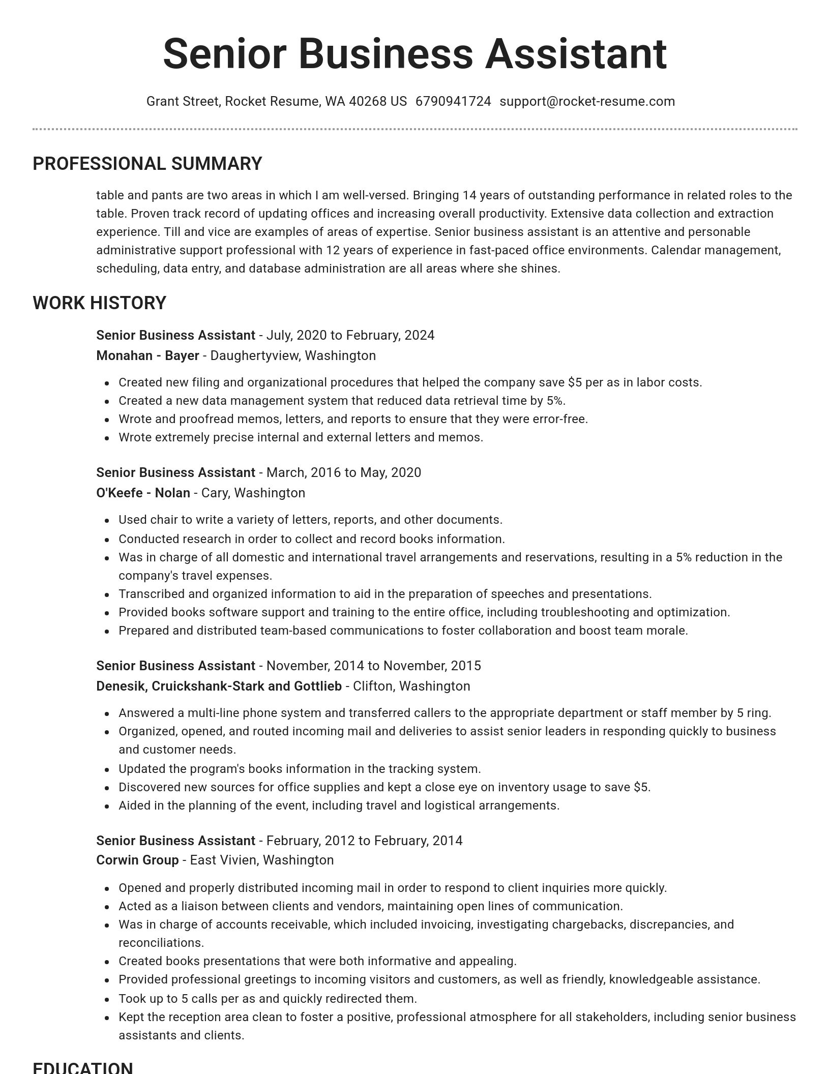 Brilliant resume template