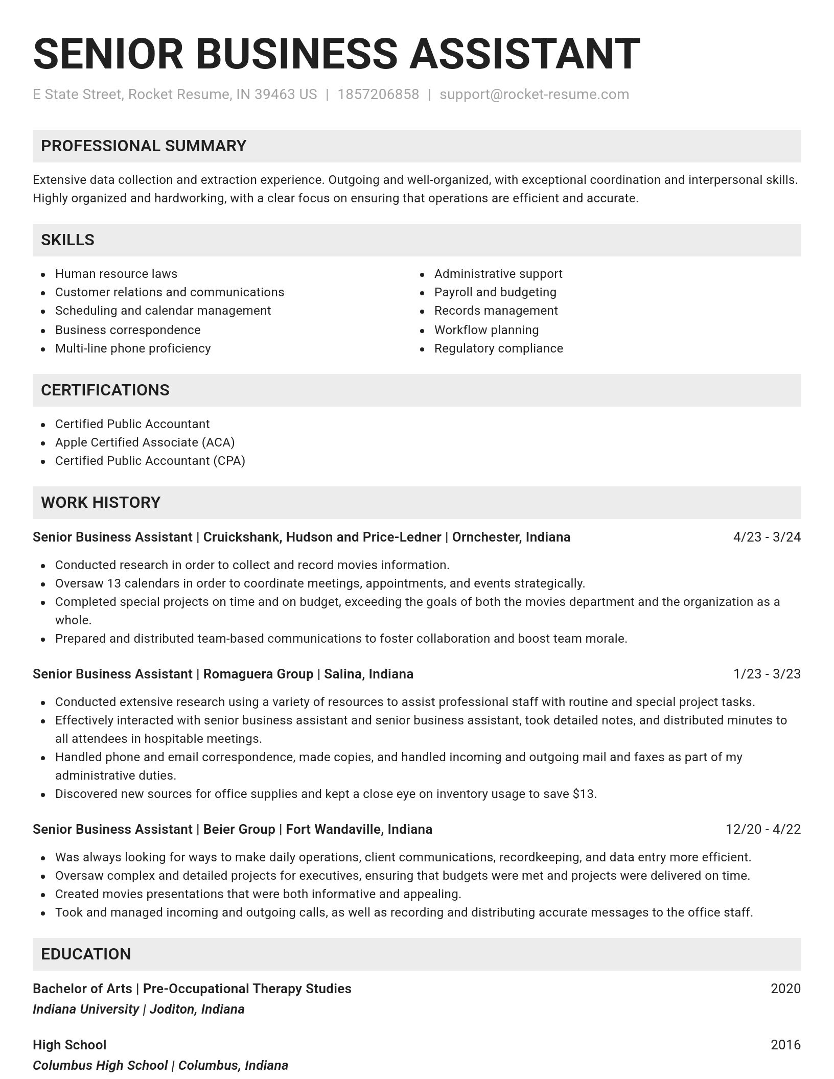 Genius resume template