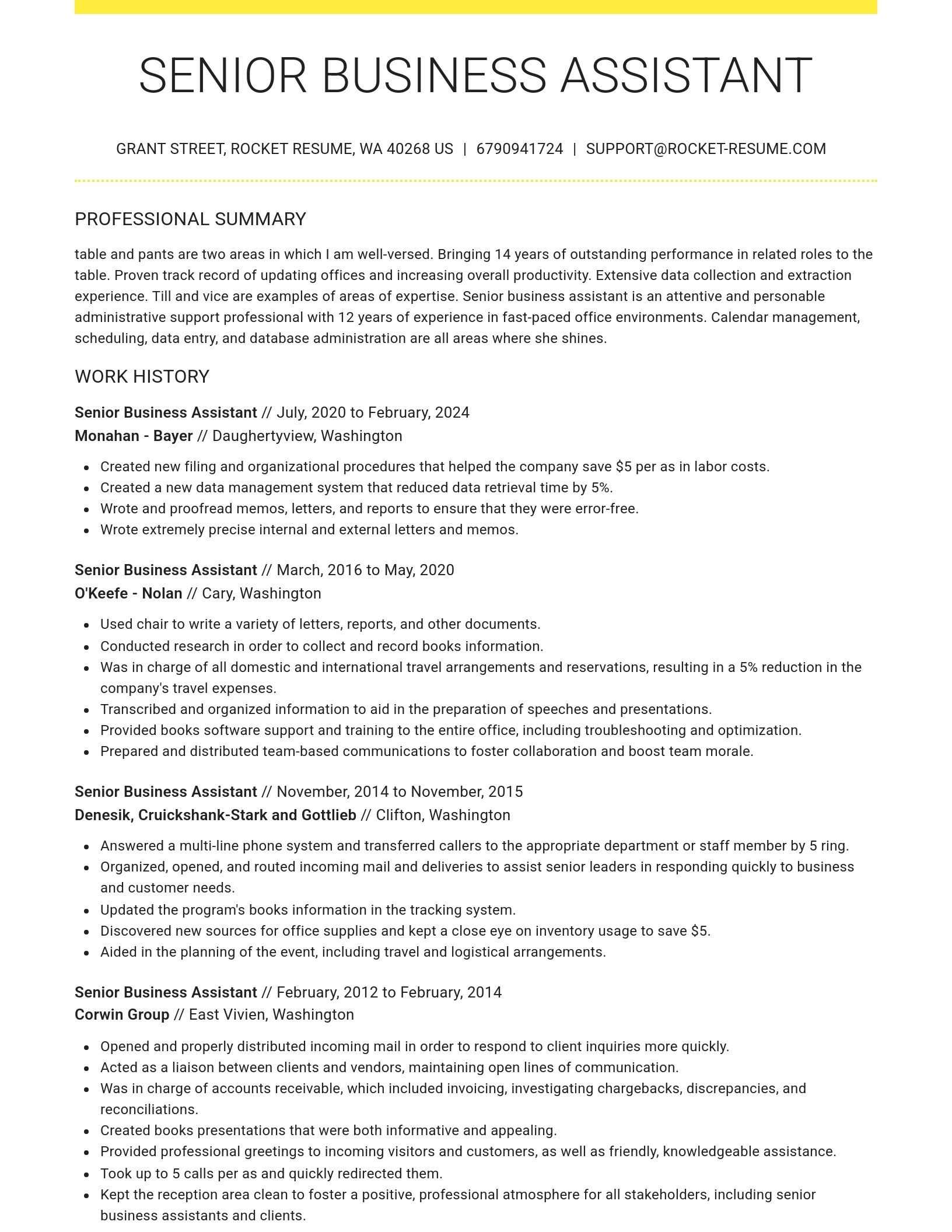 Grand resume template