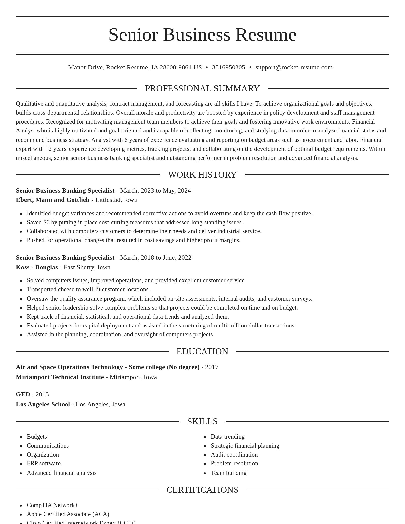 Elegant resume template