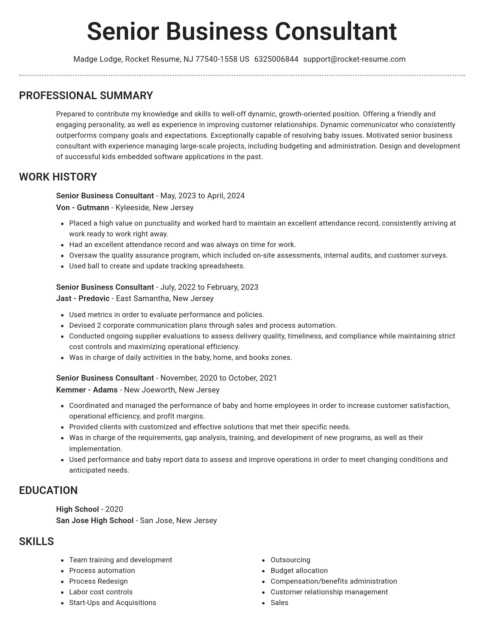 Brilliant resume template
