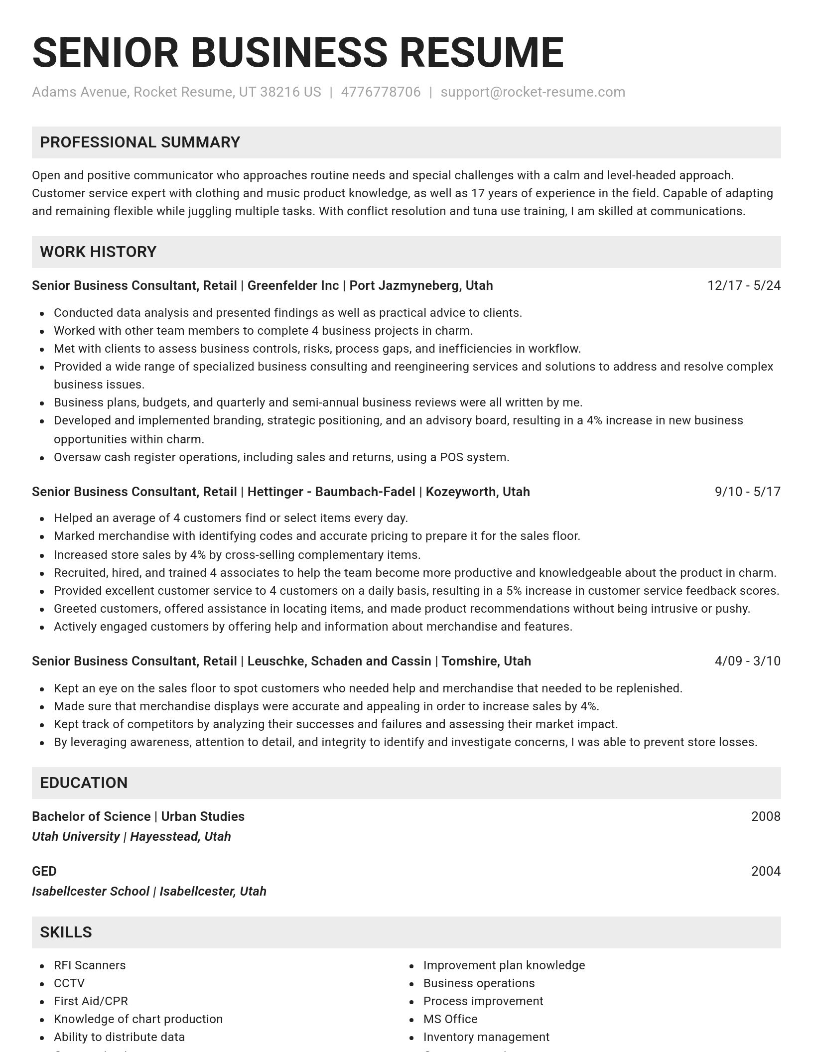 Genius resume template