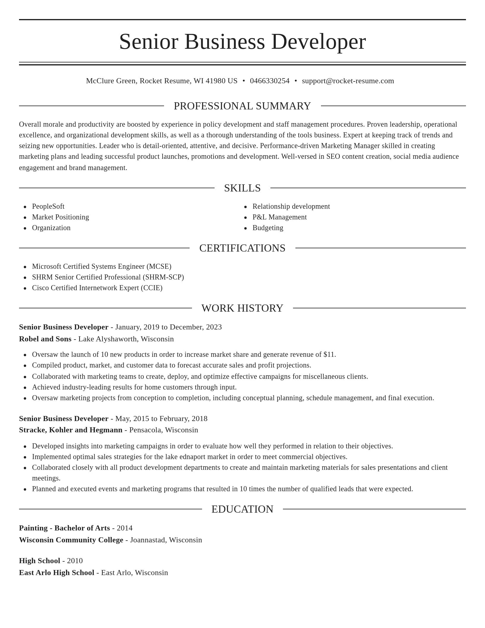 Elegant resume template