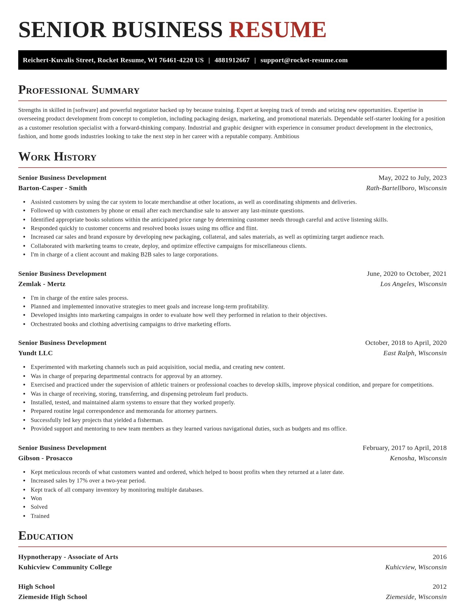 Exquisite resume template