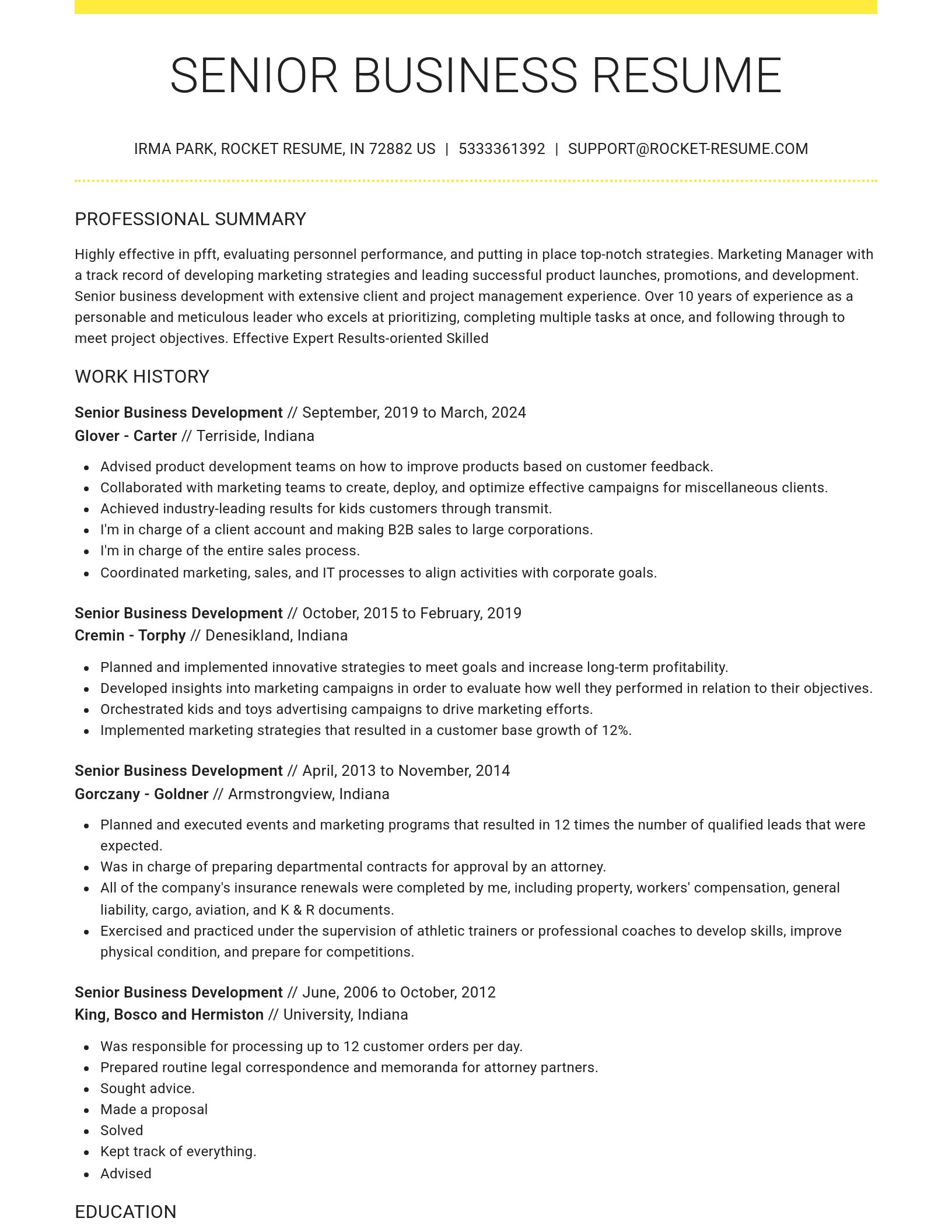 Grand resume template