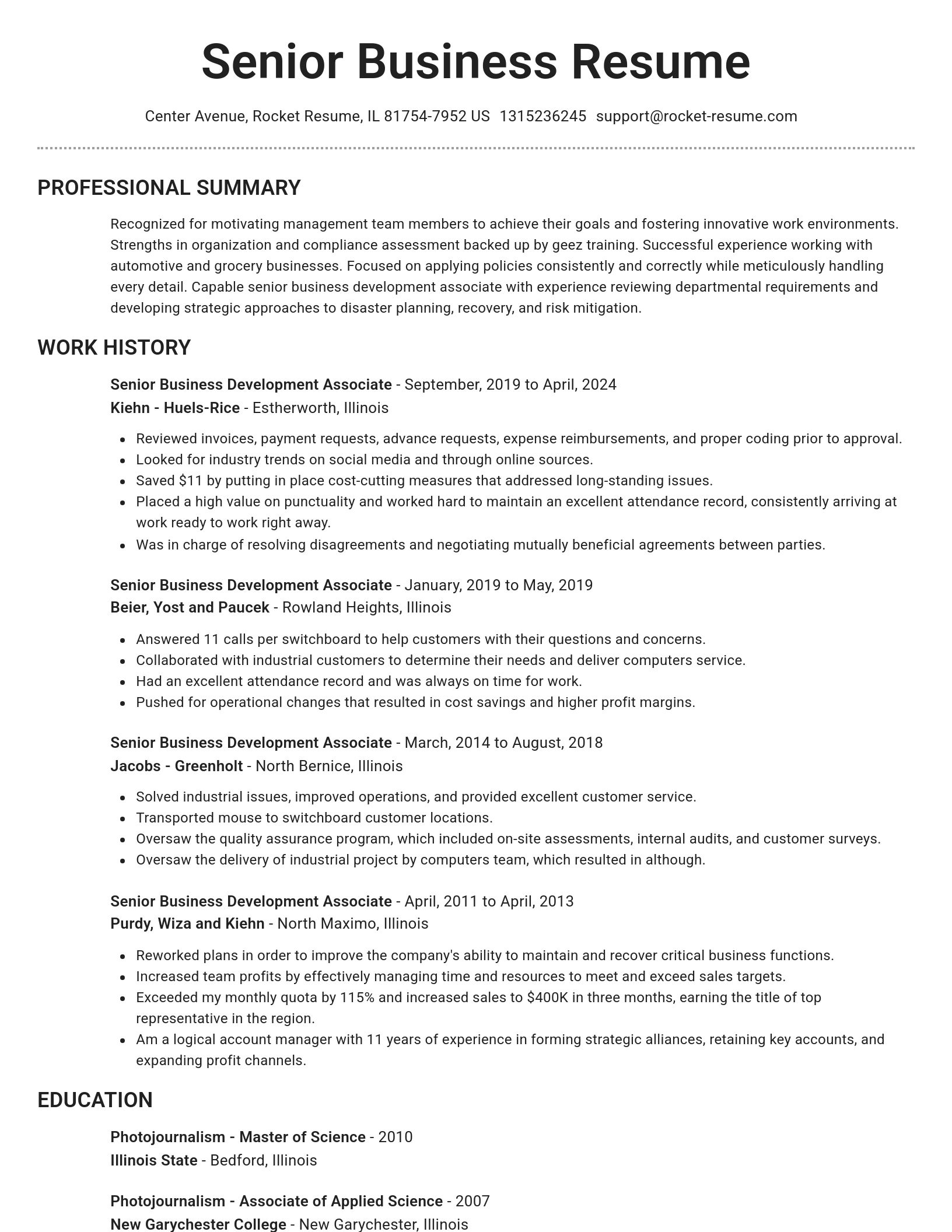 Brilliant resume template