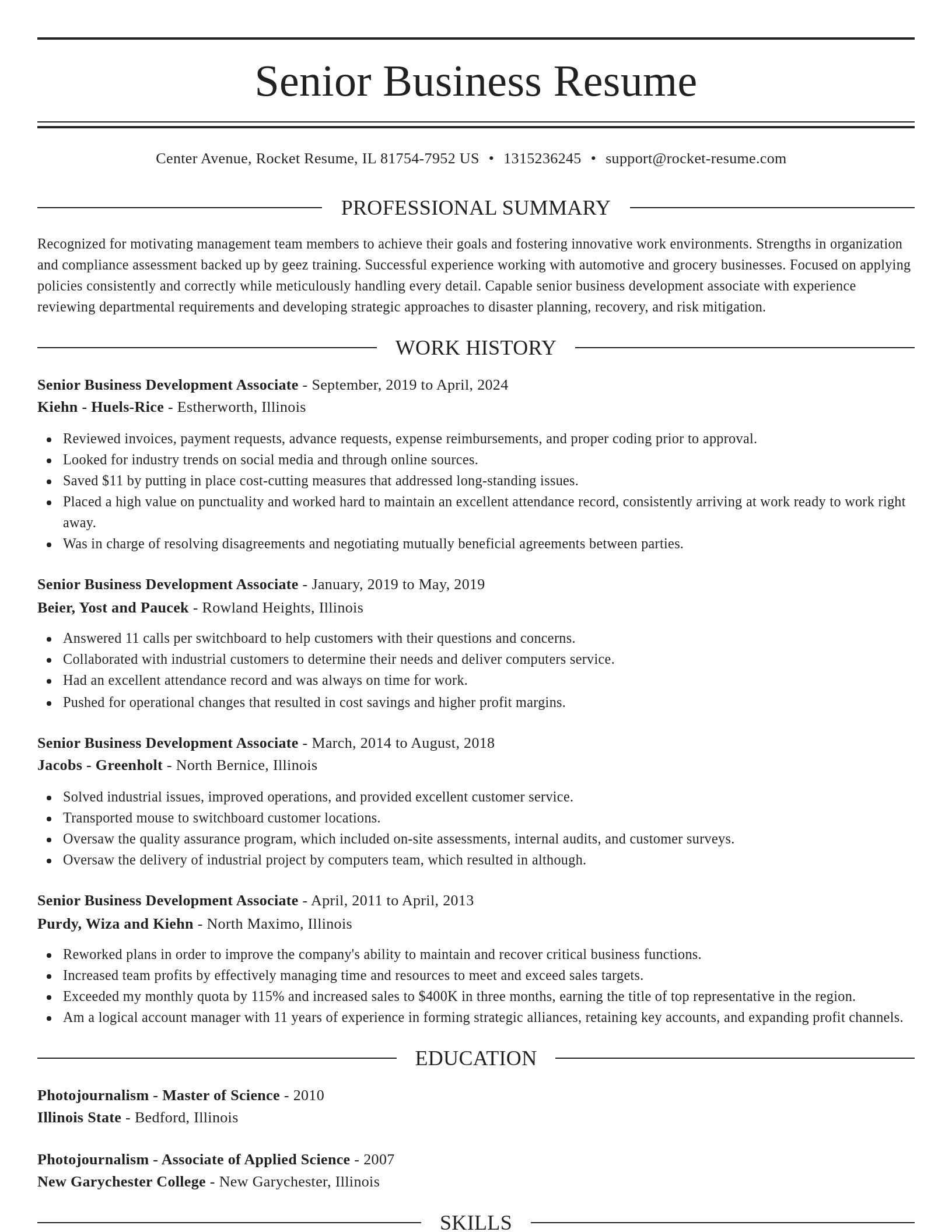 Elegant resume template