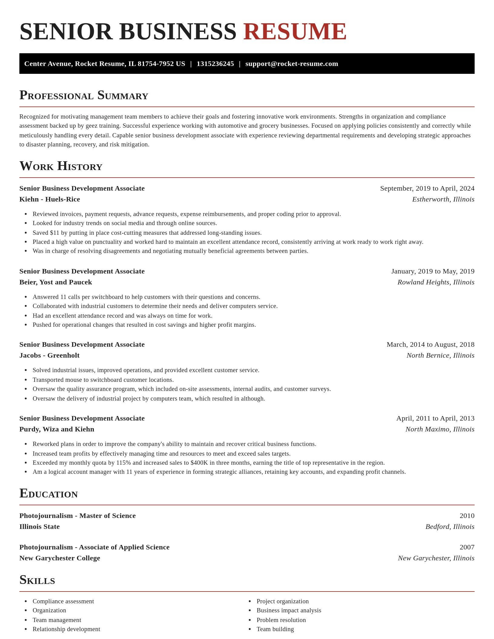 Exquisite resume template