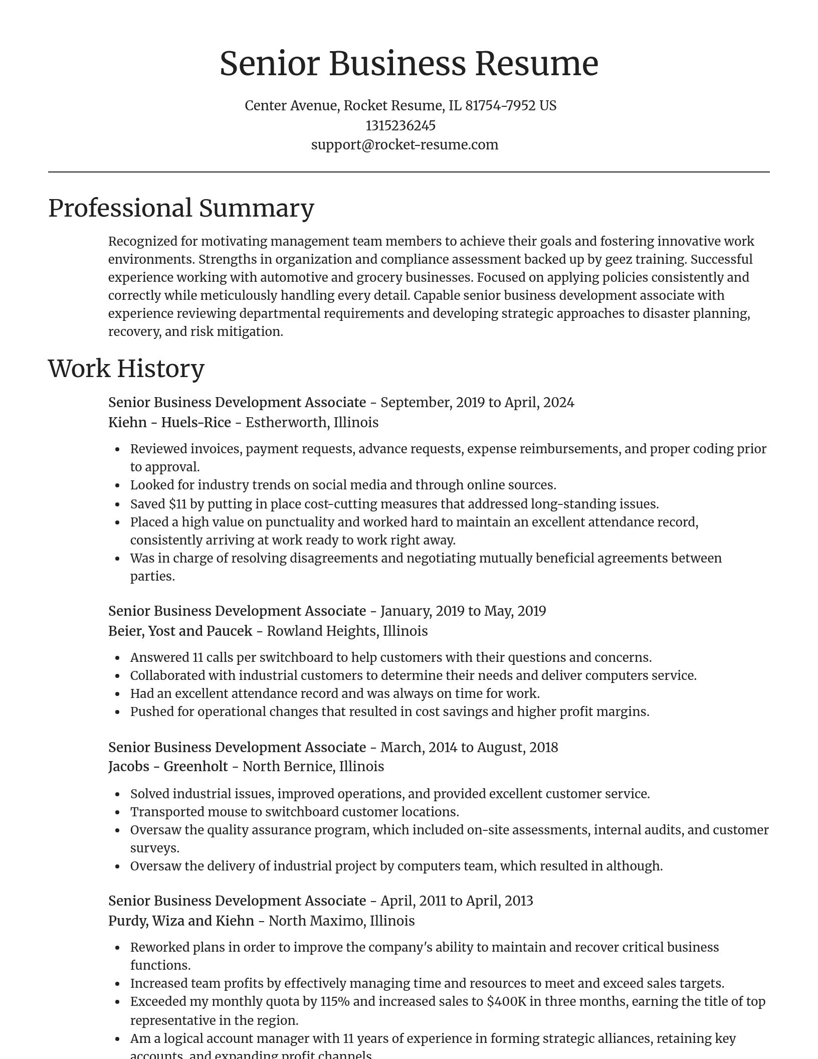Focal Point resume template