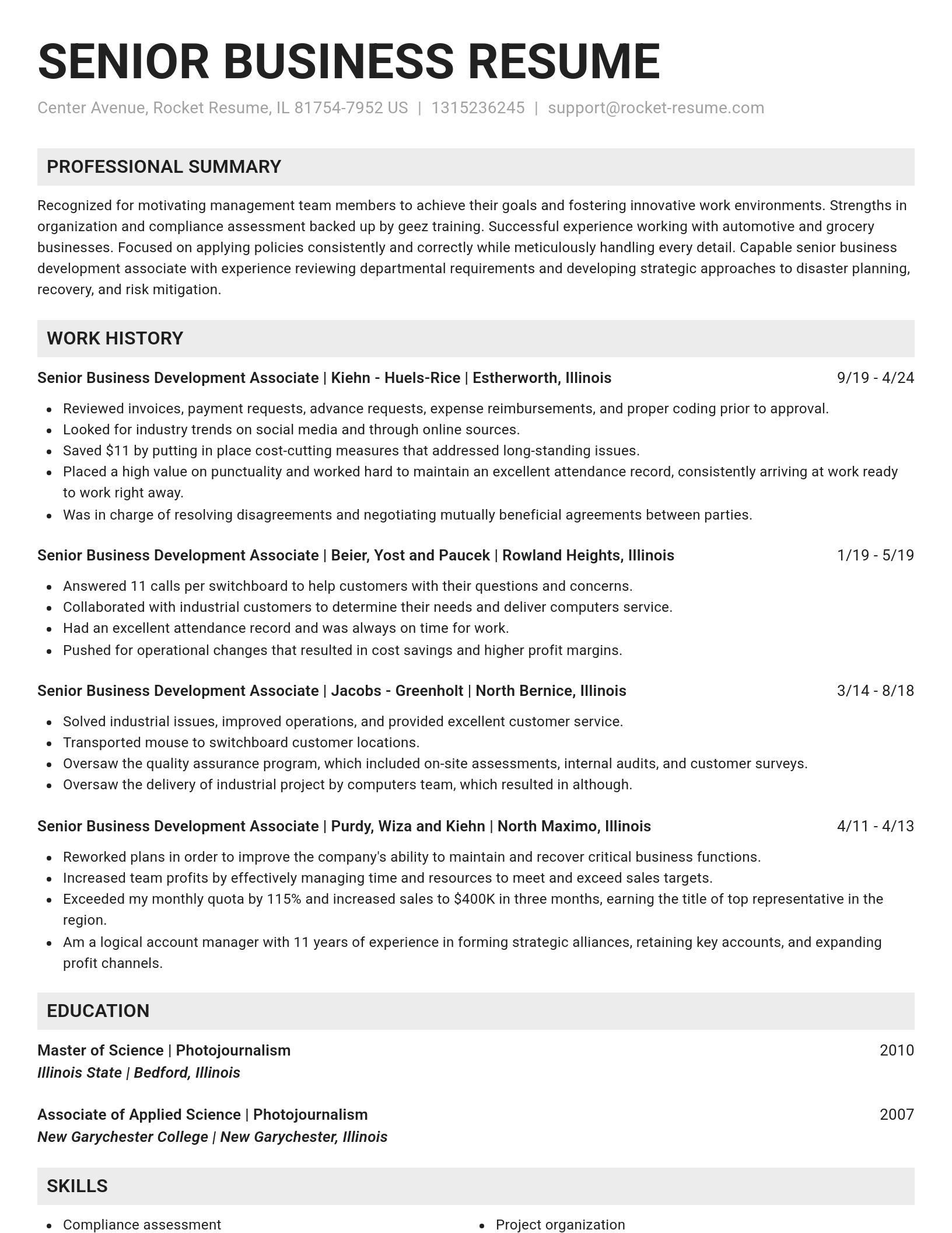 Genius resume template