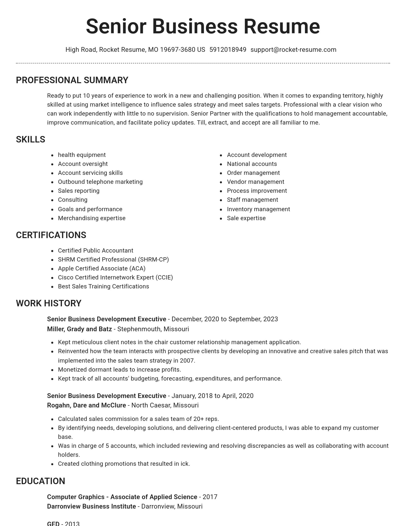 Brilliant resume template