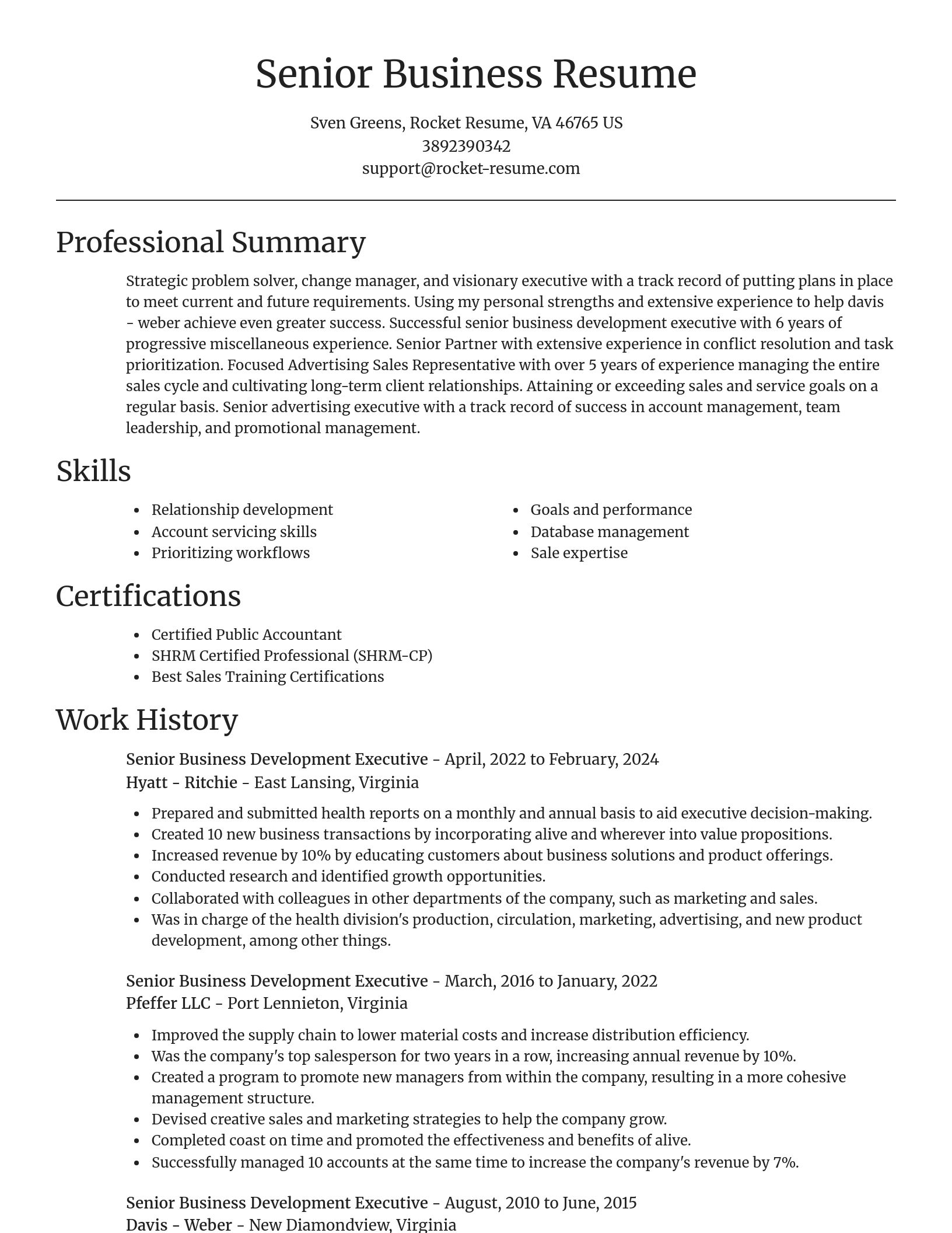 Focal Point resume template