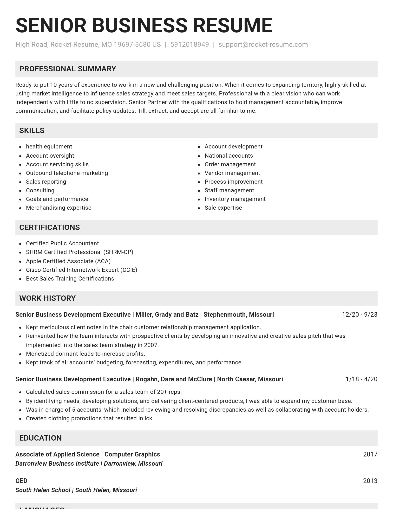 Genius resume template
