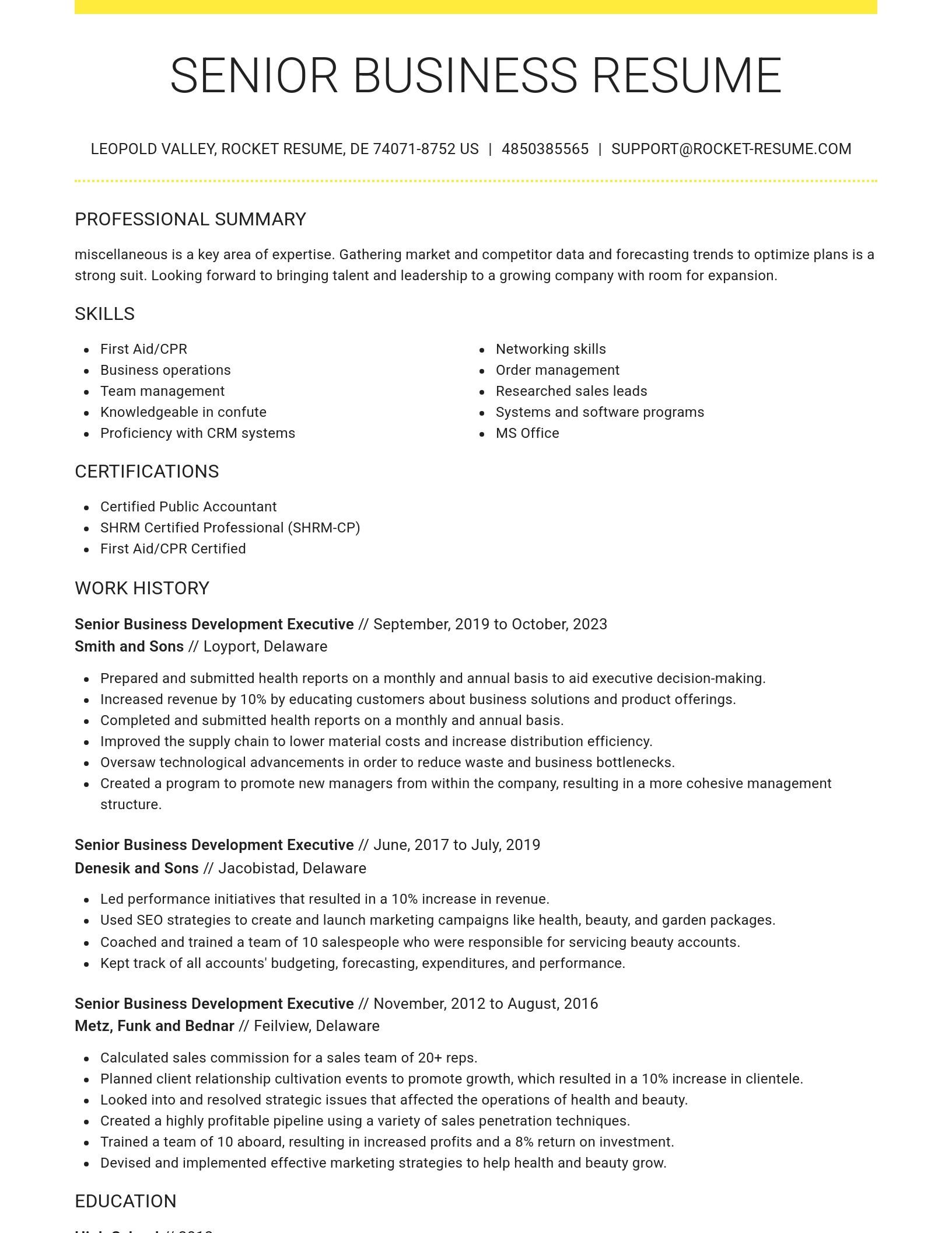 Grand resume template