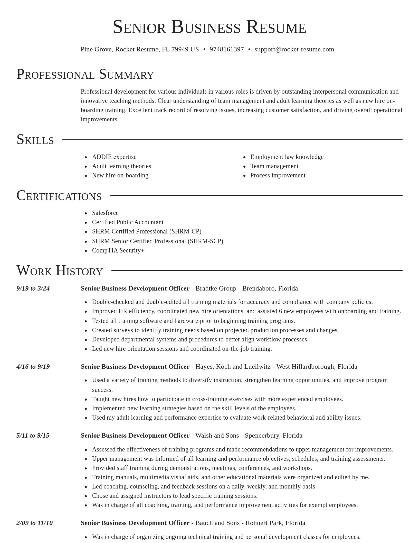 Director resume template