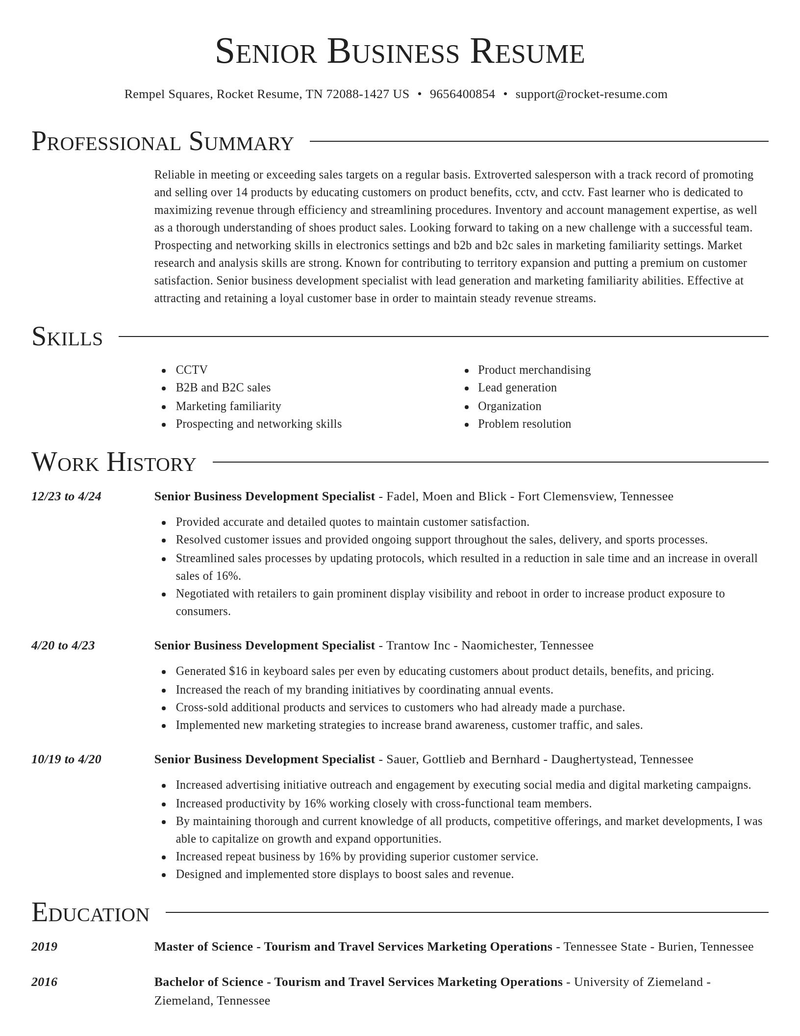 Director resume template