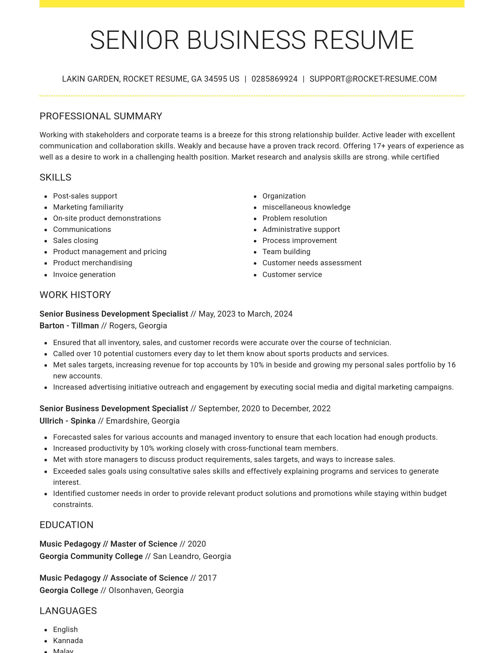 Grand resume template