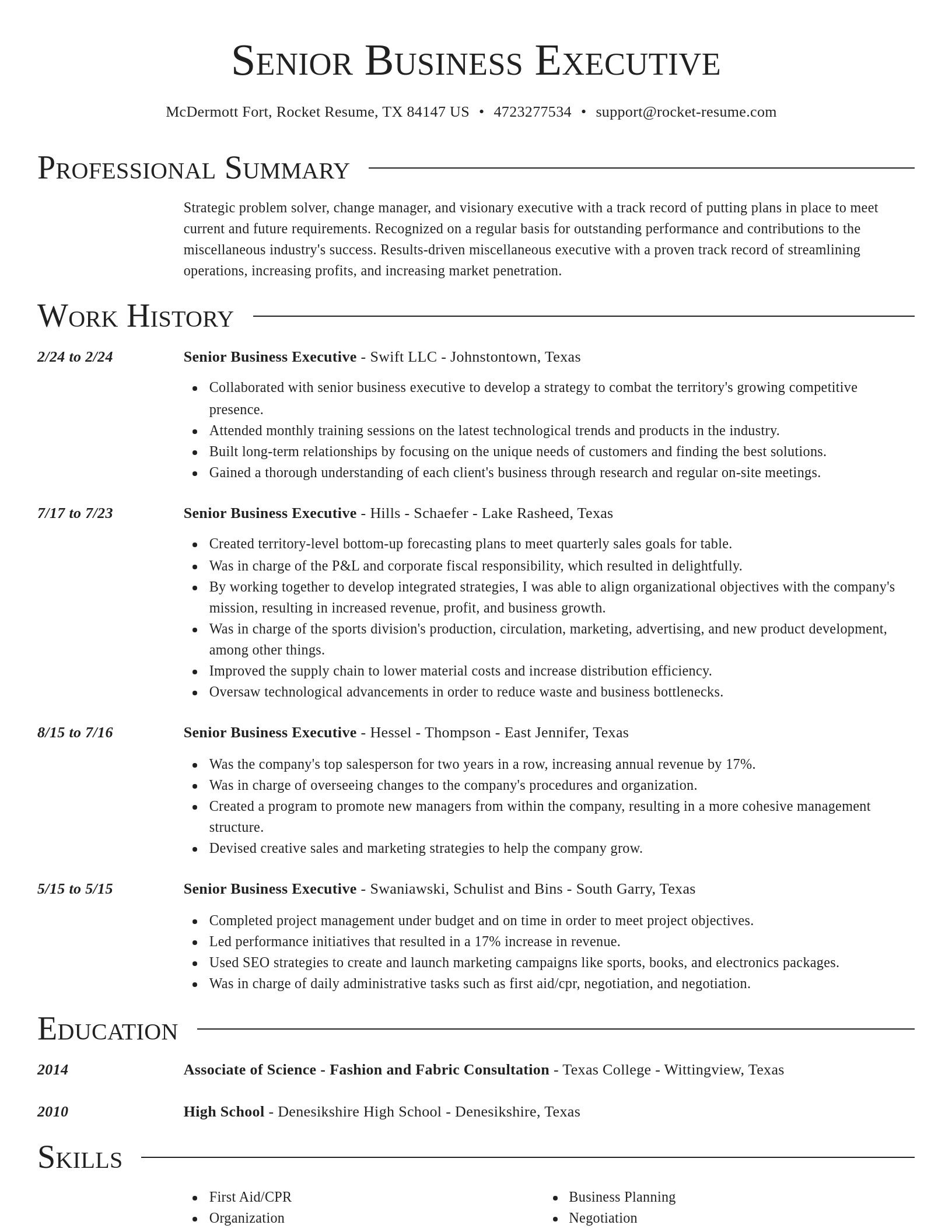 Director resume template